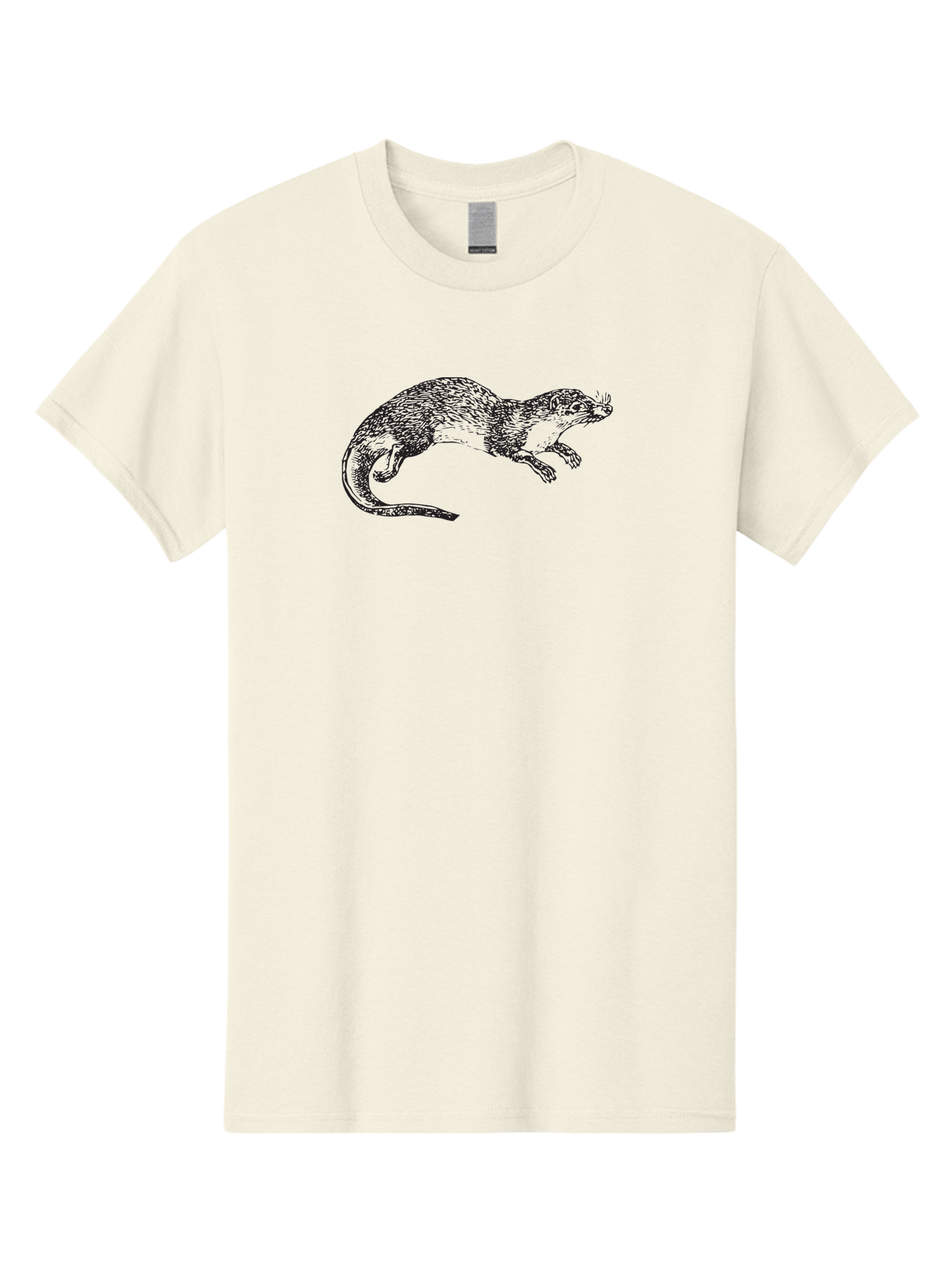 Weasel Men'S Graphic Tee, 100% Cotton, Comfortable Casual Summer Wear, Machine Washable, Mongoose Animal, Wildlife Illustration, Hatching Texture, Black And Green, Carnivorous Mammal, Whiskers, Dynamic Pose, Detailed Artwork, Fur Texture Aad966 19