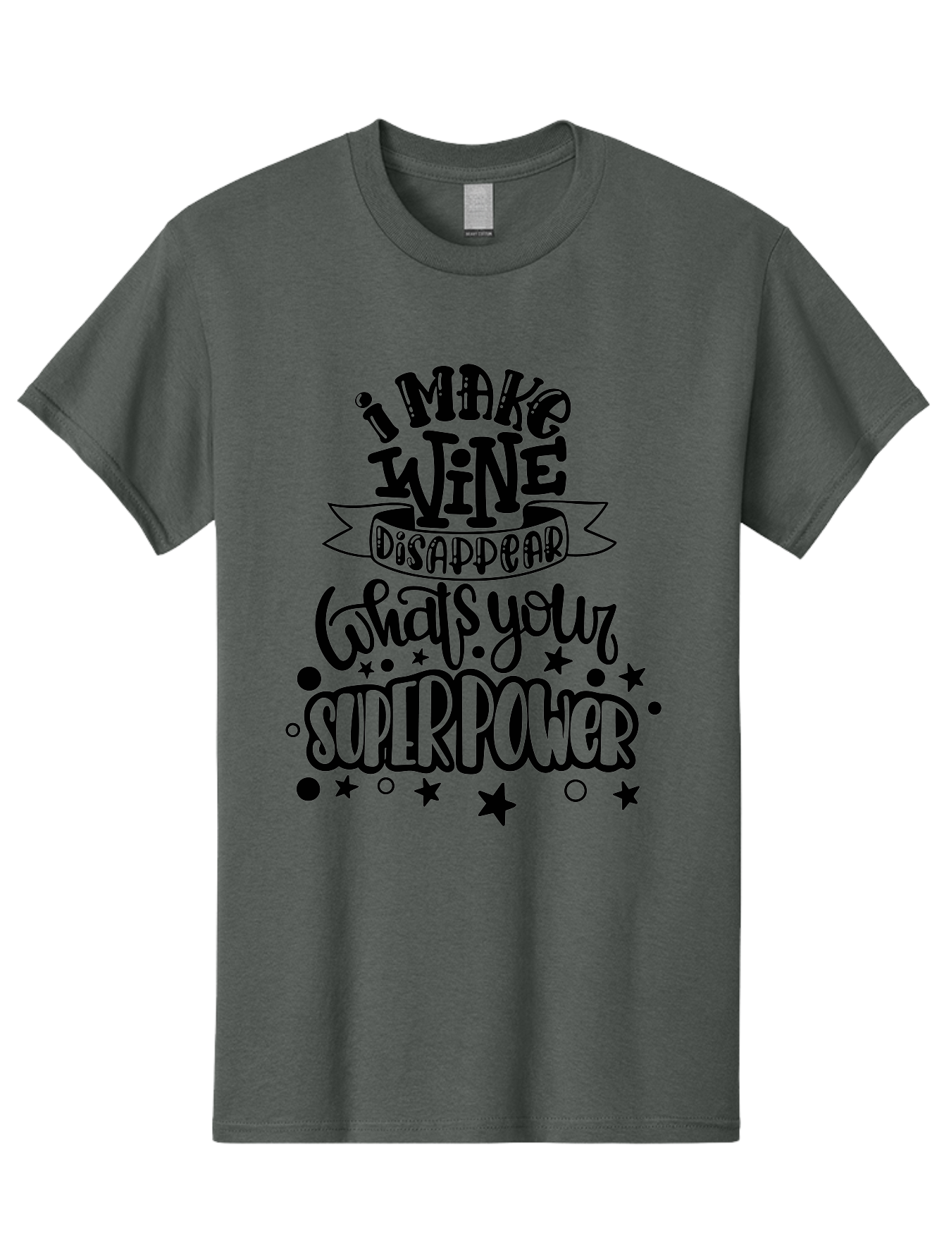 I-Make-Wine-Disappear Men'S Graphic Tee, 100% Cotton, Comfortable Casual Summer Wear, Machine Washable, Wine Lover Quote, Funny Sayings, Humor, Superpower, Wine Drinker, Witty Phrase, Drink Wine, What'S Your Superpower Aad974 29