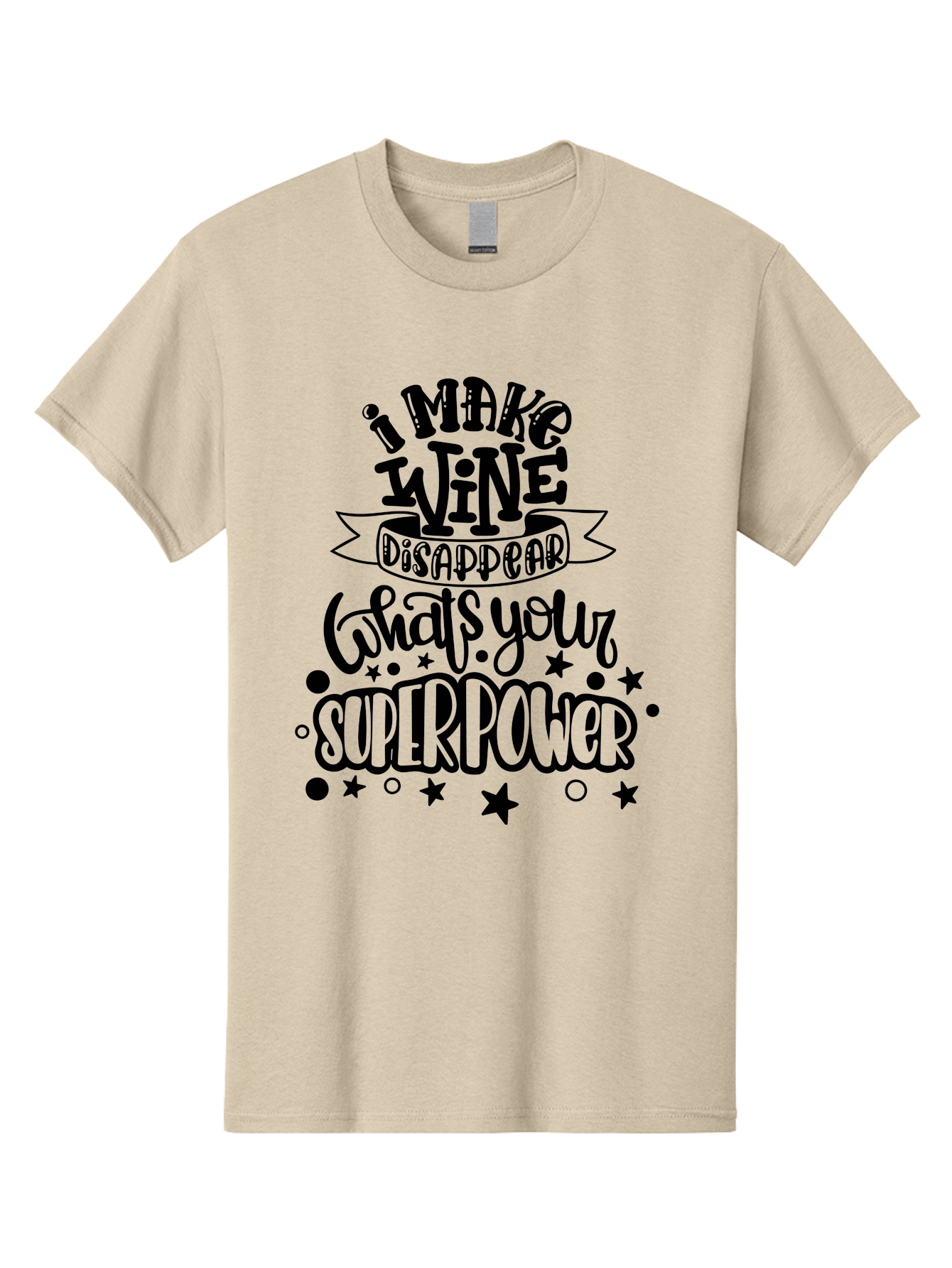 I-Make-Wine-Disappear Men'S Graphic Tee, 100% Cotton, Comfortable Casual Summer Wear, Machine Washable, Wine Lover Quote, Funny Sayings, Humor, Superpower, Wine Drinker, Witty Phrase, Drink Wine, What'S Your Superpower Aad974 3