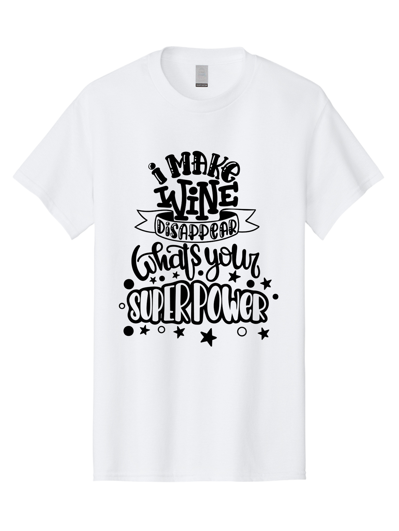 I-Make-Wine-Disappear Men'S Graphic Tee, 100% Cotton, Comfortable Casual Summer Wear, Machine Washable, Wine Lover Quote, Funny Sayings, Humor, Superpower, Wine Drinker, Witty Phrase, Drink Wine, What'S Your Superpower Aad974 13