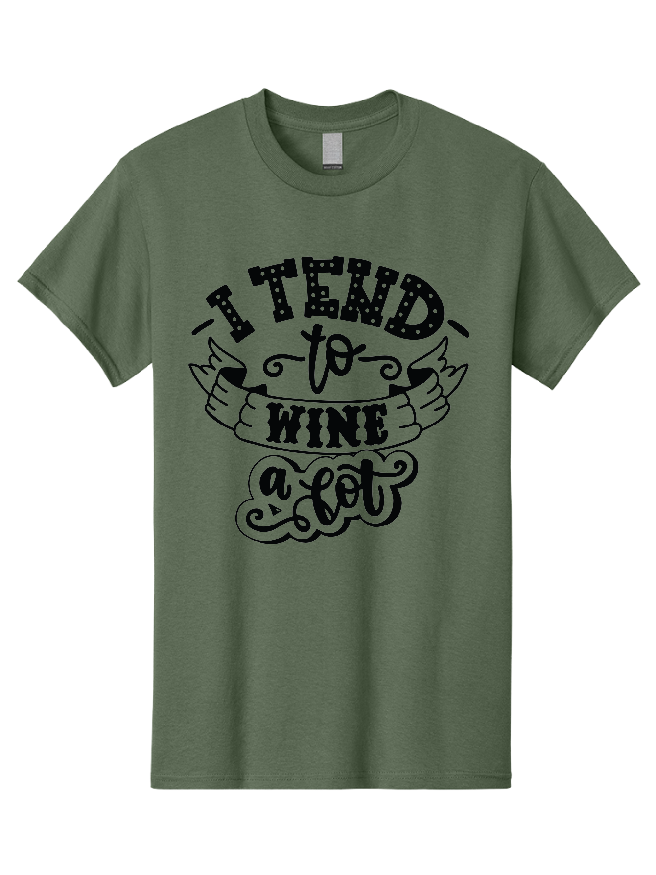 I-Tend-To-Wine-A-Lot Men'S Graphic Tee, 100% Cotton, Comfortable Casual Summer Wear, Machine Washable, Wine Quote, Funny Phrase, Witty Saying, Wine Lover, Humor, Pun, Wine Humor, Sarcastic Quote, Wine Pun, Typography Aad975 25