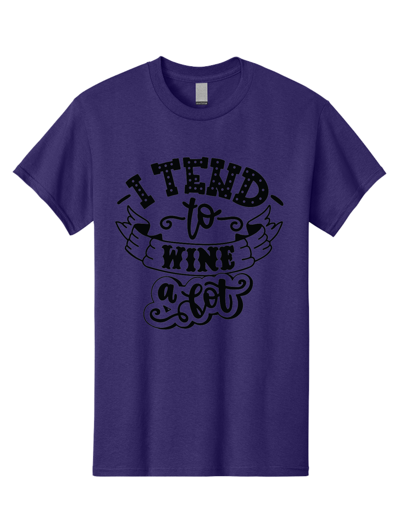 I-Tend-To-Wine-A-Lot Men'S Graphic Tee, 100% Cotton, Comfortable Casual Summer Wear, Machine Washable, Wine Quote, Funny Phrase, Witty Saying, Wine Lover, Humor, Pun, Wine Humor, Sarcastic Quote, Wine Pun, Typography Aad975 19