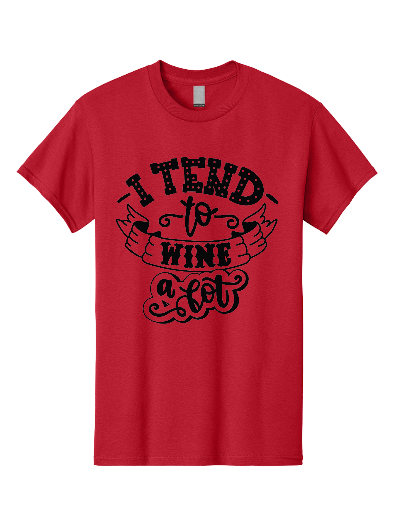I-Tend-To-Wine-A-Lot Men'S Graphic Tee, 100% Cotton, Comfortable Casual Summer Wear, Machine Washable, Wine Quote, Funny Phrase, Witty Saying, Wine Lover, Humor, Pun, Wine Humor, Sarcastic Quote, Wine Pun, Typography Aad975 21