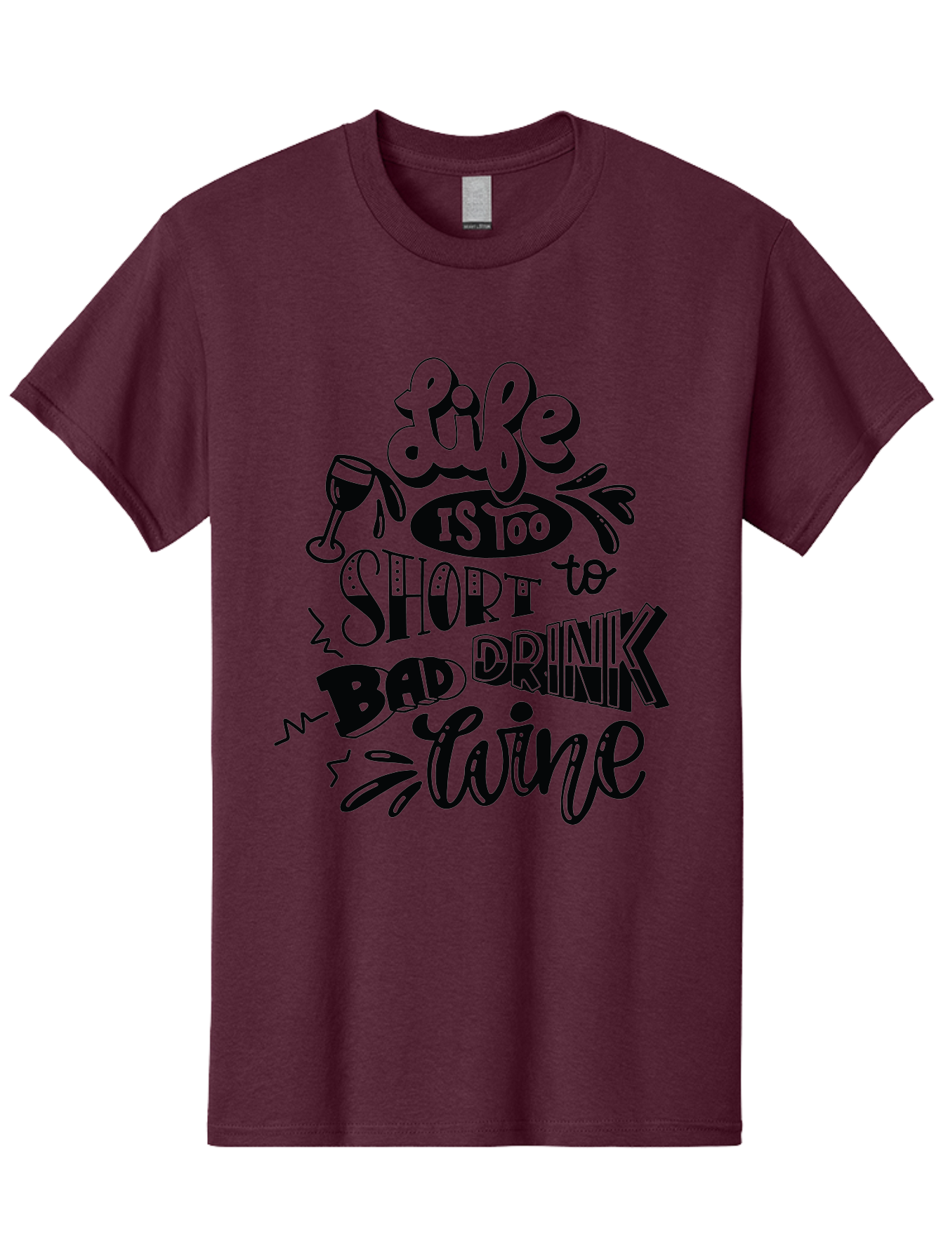 Life-Is-Too-Short-To-Drink-Bad-Wine Men'S Graphic Tee, 100% Cotton, Comfortable Casual Summer Wear, Machine Washable, Wine Quote, Life Is Too Short, Drink Wine, Good Wine, Wine Lovers, Happy Hour, Wine Time, Relax With Wine, Wine Enjoyment Aad977 19