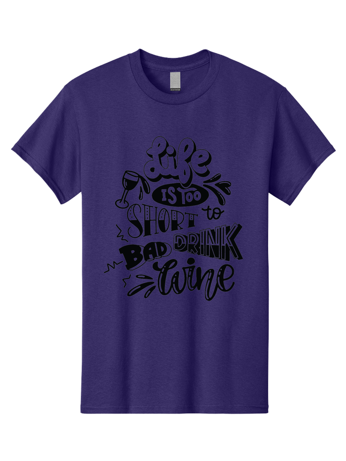 Life-Is-Too-Short-To-Drink-Bad-Wine Men'S Graphic Tee, 100% Cotton, Comfortable Casual Summer Wear, Machine Washable, Wine Quote, Life Is Too Short, Drink Wine, Good Wine, Wine Lovers, Happy Hour, Wine Time, Relax With Wine, Wine Enjoyment Aad977 17
