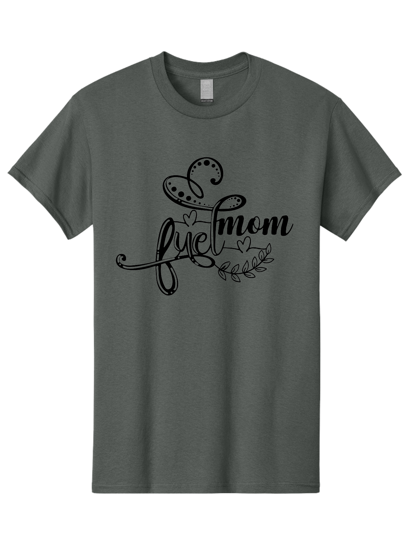 Love-Mom Men'S Graphic Tee, 100% Cotton, Comfortable Casual Summer Wear, Machine Washable, Love Mom, Black Cursive Lettering, Floral Design, Heart Shapes, Motherly Love, Decorative Elements, Heartwarming Illustration, Calligraphy Art Aad978 29