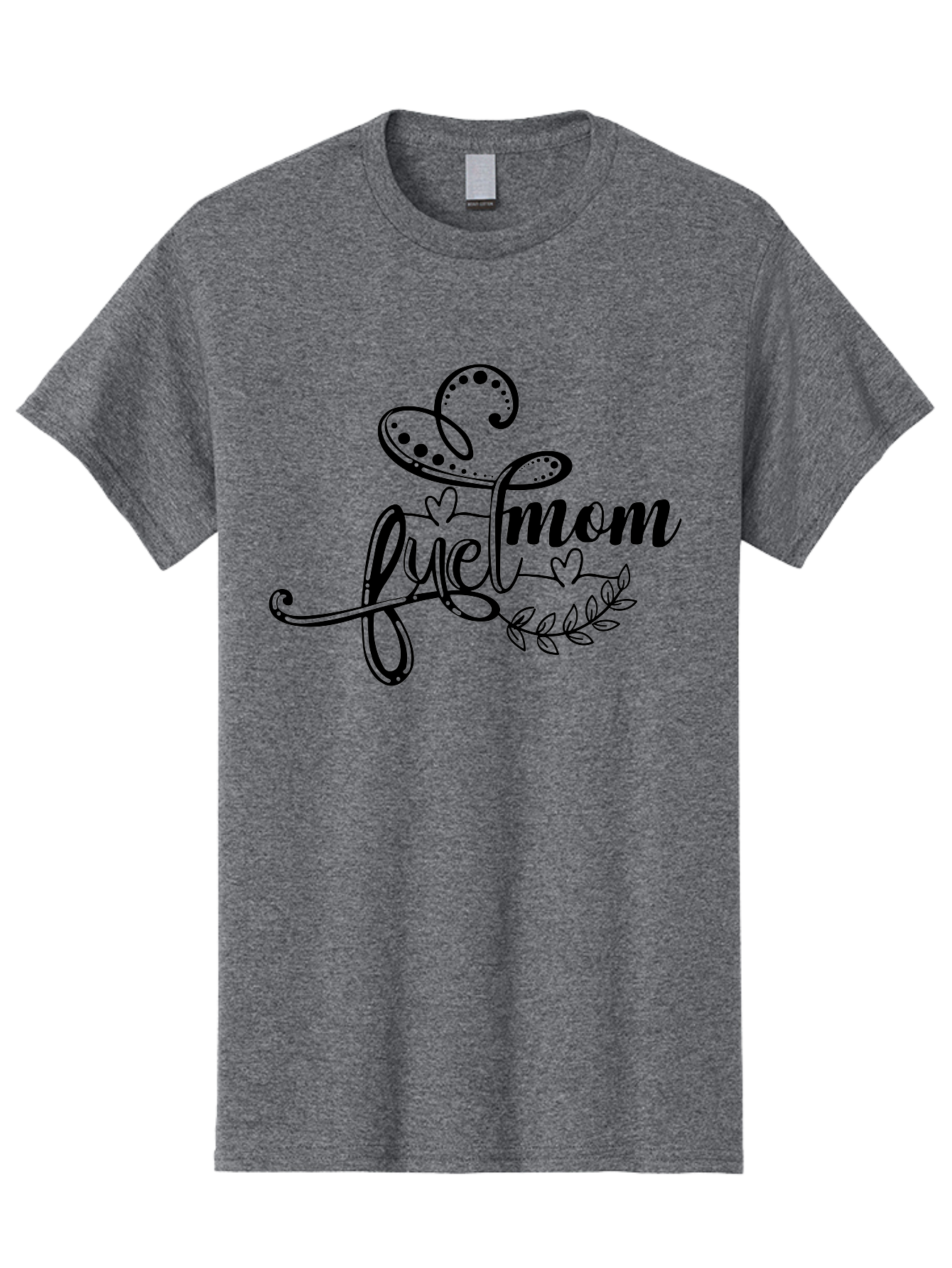 Love-Mom Men'S Graphic Tee, 100% Cotton, Comfortable Casual Summer Wear, Machine Washable, Love Mom, Black Cursive Lettering, Floral Design, Heart Shapes, Motherly Love, Decorative Elements, Heartwarming Illustration, Calligraphy Art Aad978 25