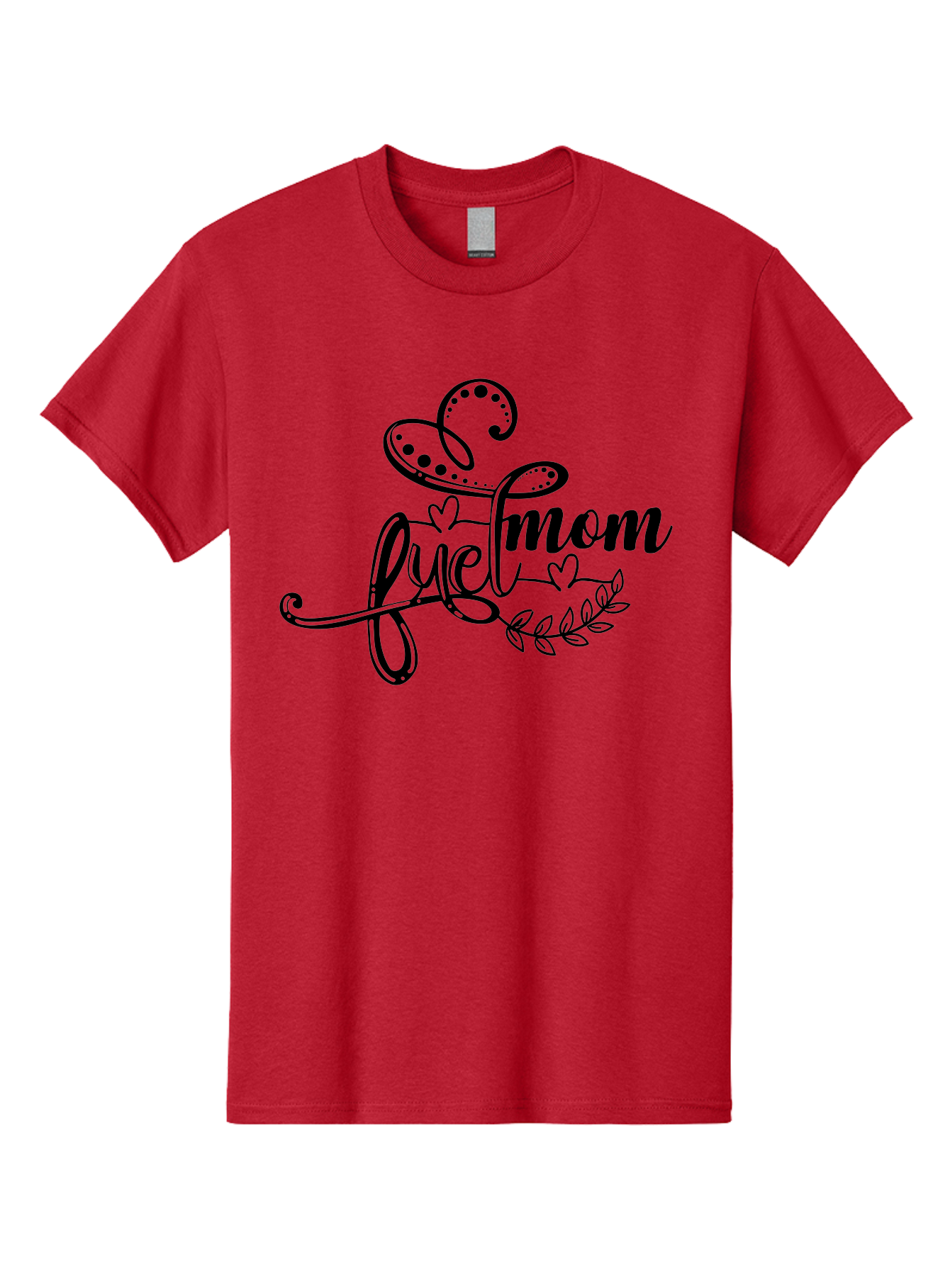 Love-Mom Men'S Graphic Tee, 100% Cotton, Comfortable Casual Summer Wear, Machine Washable, Love Mom, Black Cursive Lettering, Floral Design, Heart Shapes, Motherly Love, Decorative Elements, Heartwarming Illustration, Calligraphy Art Aad978 7