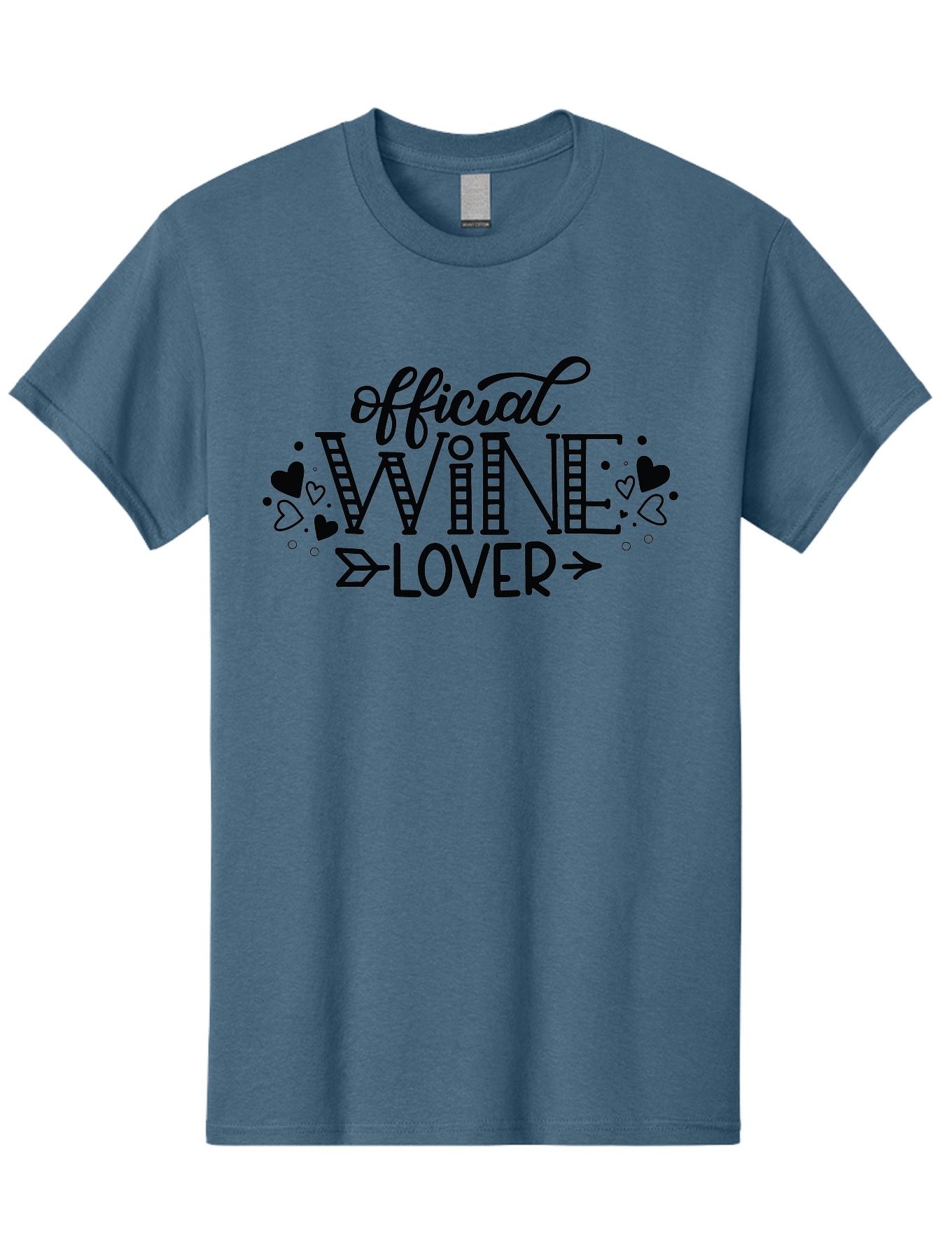 Official-Wine-Lover Men'S Graphic Tee, 100% Cotton, Comfortable Casual Summer Wear, Machine Washable, Wine Lover, Wine Enthusiast, Wine Quote, Wine Design, Typography, Hearts, Arrows, Wine Lover Quote, Lettering, Wine Art Aad980 27