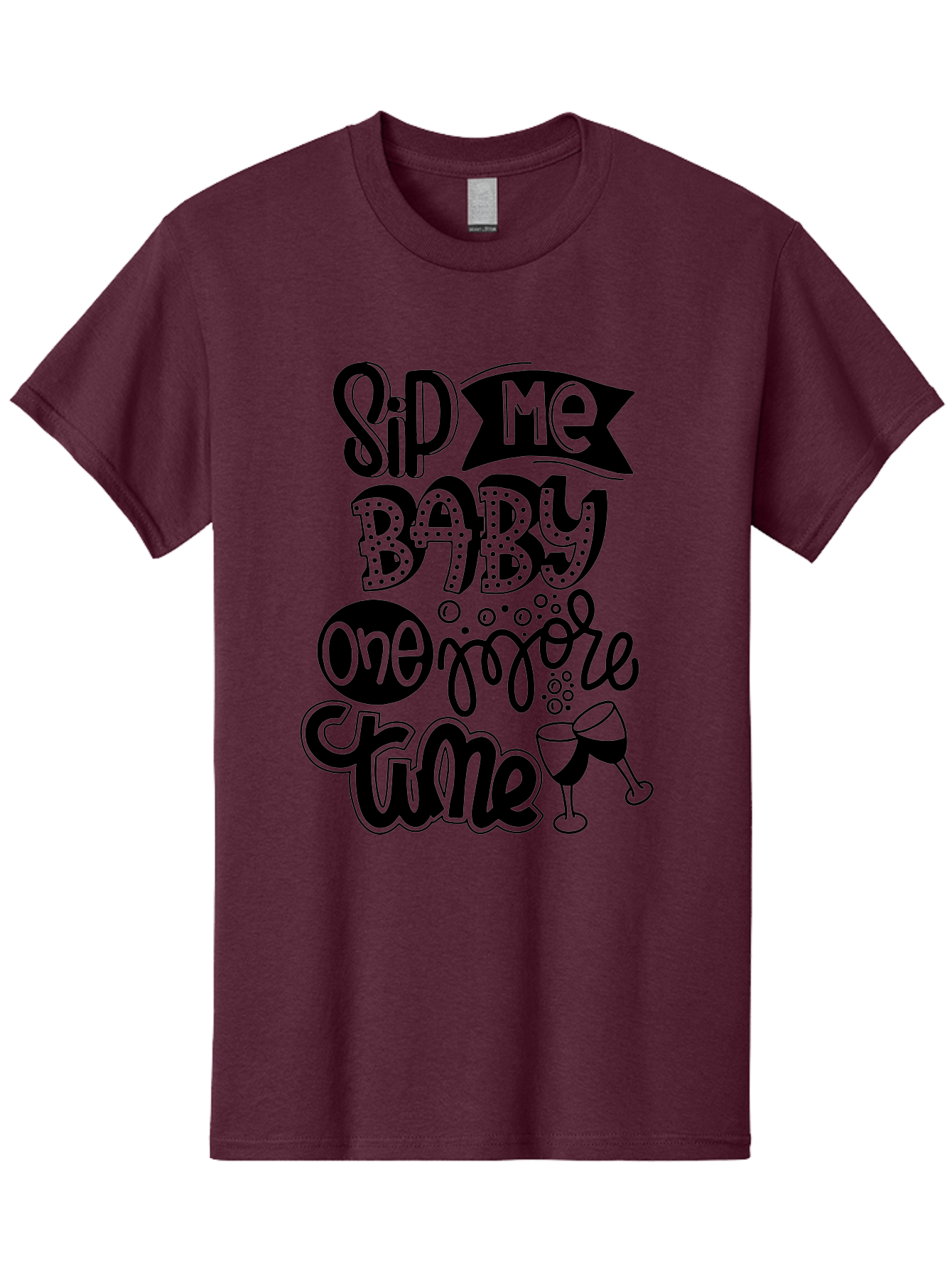 Sip-Me-Baby-One-More-Time Men'S Graphic Tee, 100% Cotton, Comfortable Casual Summer Wear, Machine Washable, Funny Quote, Sassy Phrase, Wine Glass, Champagne Toast, Party Time, Celebration, Sip Me Baby One More Time, Humor, Celebration Quote Aad984 21