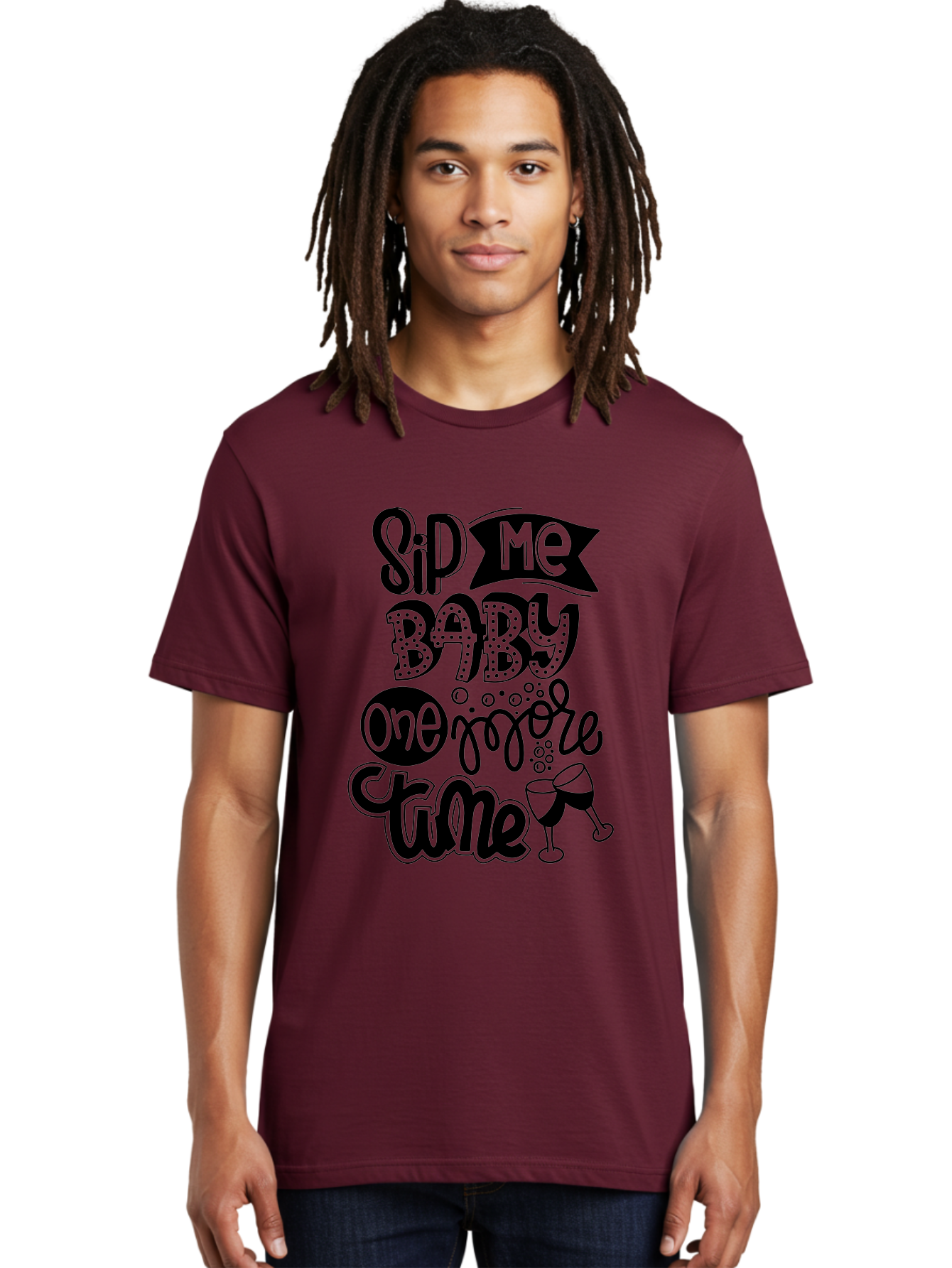 Sip-Me-Baby-One-More-Time Men'S Graphic Tee, 100% Cotton, Comfortable Casual Summer Wear, Machine Washable, Funny Quote, Sassy Phrase, Wine Glass, Champagne Toast, Party Time, Celebration, Sip Me Baby One More Time, Humor, Celebration Quote Aad984 22