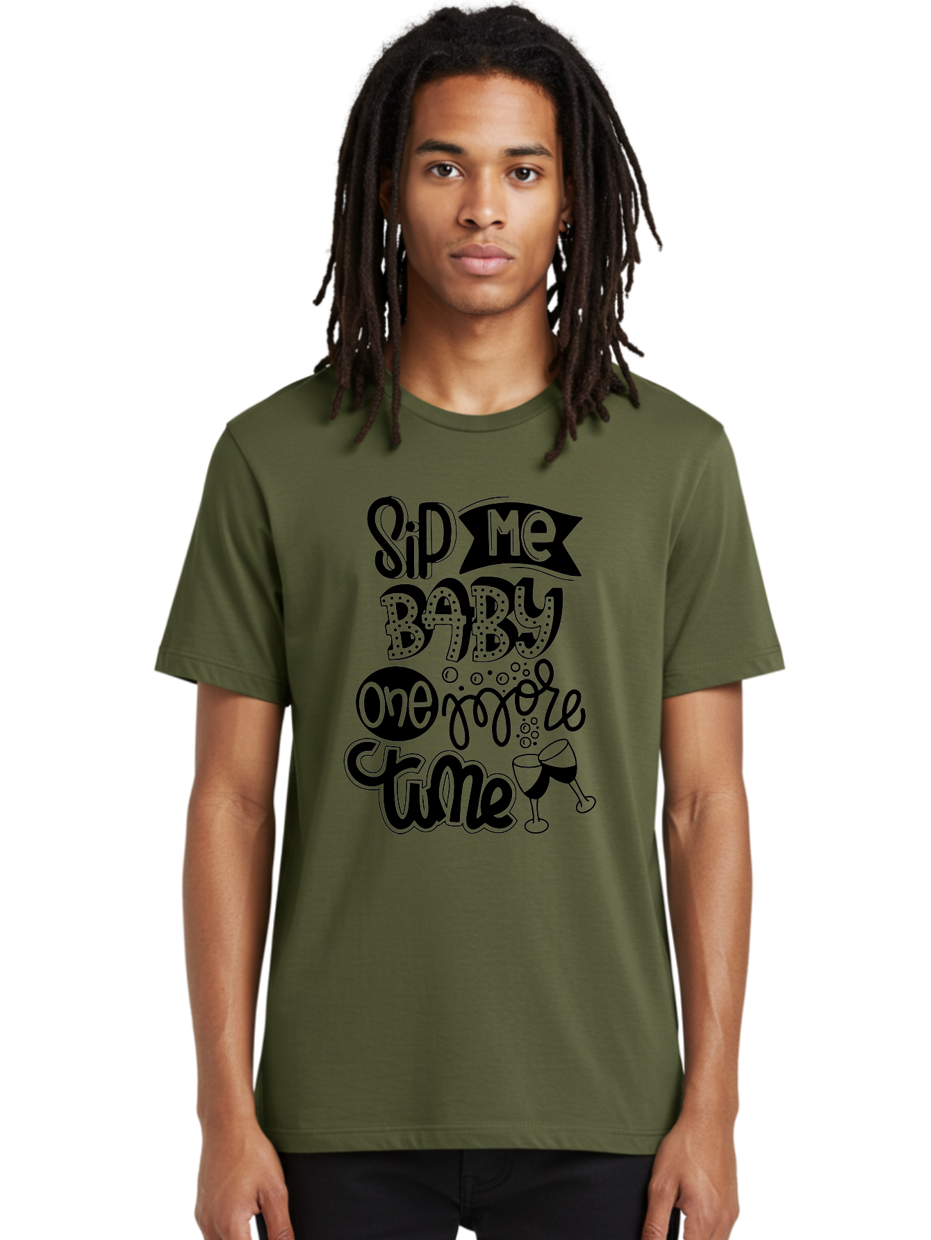 Sip-Me-Baby-One-More-Time Men'S Graphic Tee, 100% Cotton, Comfortable Casual Summer Wear, Machine Washable, Funny Quote, Sassy Phrase, Wine Glass, Champagne Toast, Party Time, Celebration, Sip Me Baby One More Time, Humor, Celebration Quote Aad984 24
