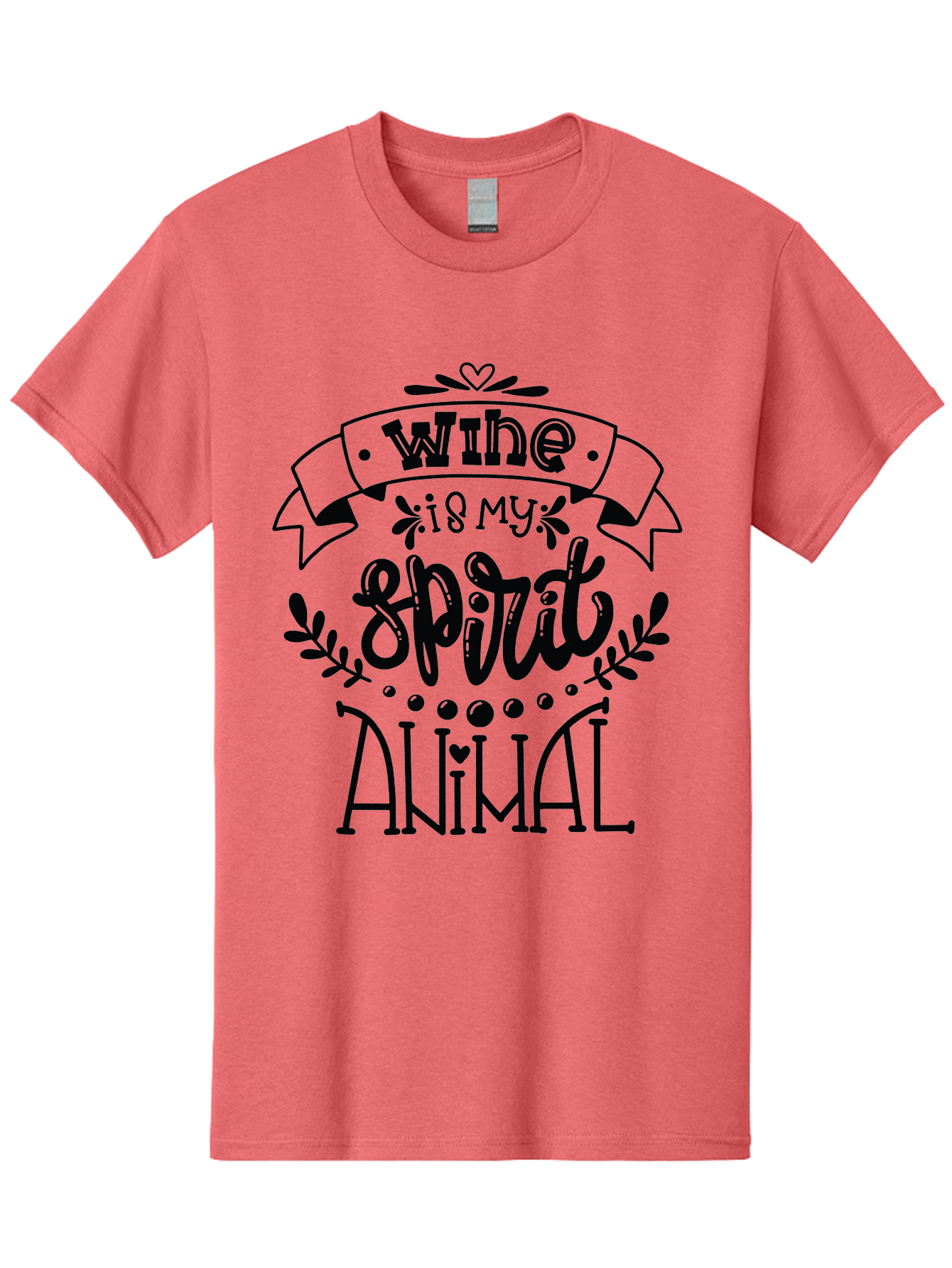 Wine-Is-My-Spirit-Animal Men'S Graphic Tee, 100% Cotton, Comfortable Casual Summer Wear, Machine Washable, Wine Quotes, Funny Sayings, Inspirational Phrases, Typographic Design, Decorative Fonts, Creative Typography, Wine Lovers Aad987 15