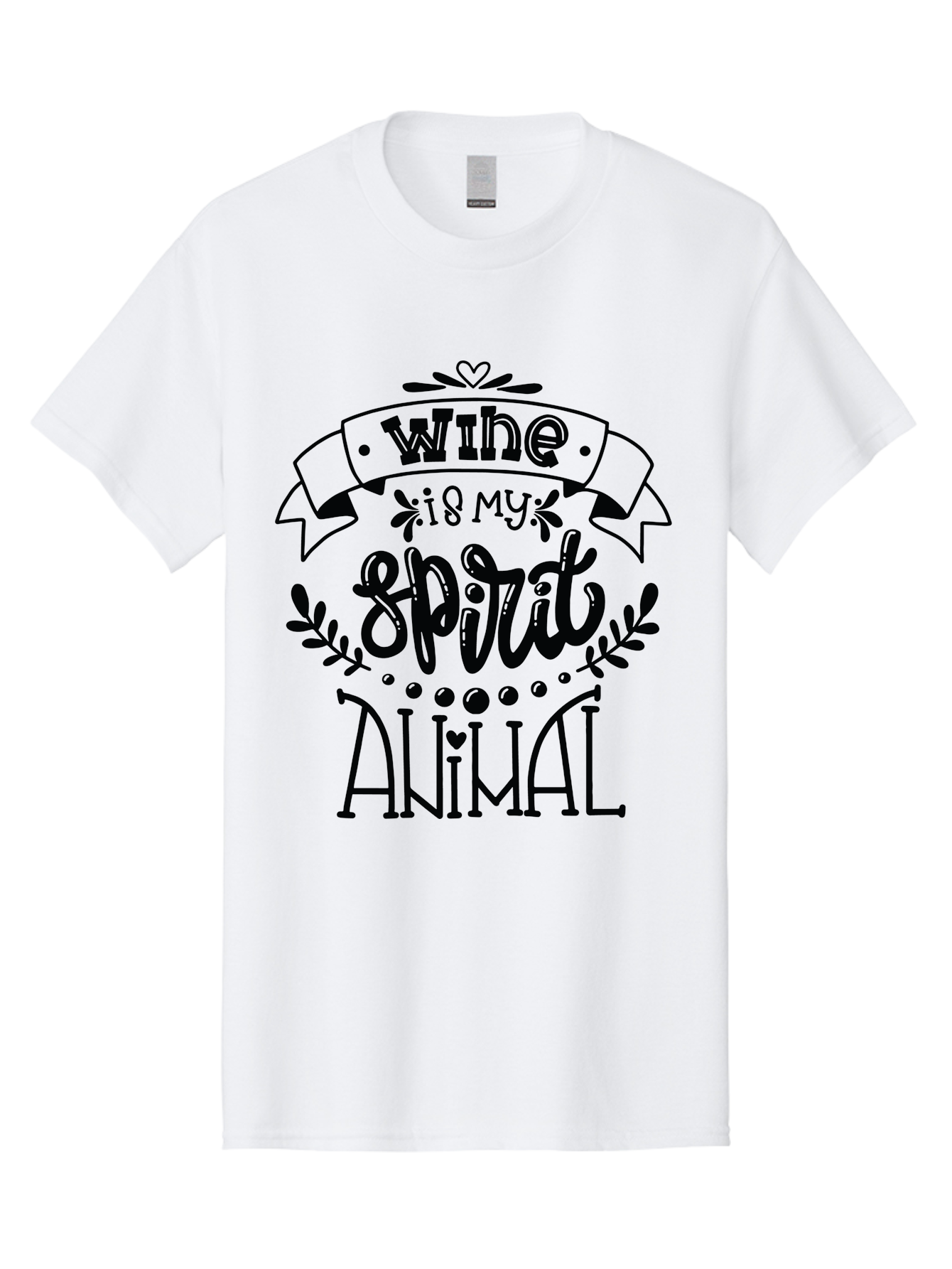 Wine-Is-My-Spirit-Animal Men'S Graphic Tee, 100% Cotton, Comfortable Casual Summer Wear, Machine Washable, Wine Quotes, Funny Sayings, Inspirational Phrases, Typographic Design, Decorative Fonts, Creative Typography, Wine Lovers Aad987 23