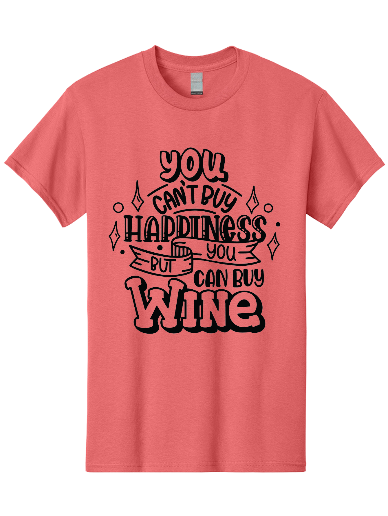 You-Can-T-Buy-Happiness-But-You-Can-Buy-Wine Men'S Graphic Tee, 100% Cotton, Comfortable Casual Summer Wear, Machine Washable, Funny Quote, Wine Lovers, Happiness And Wine, Inspirational Saying, Motivational Phrase, Wine Quote, Humor And Wine, Aad990 21