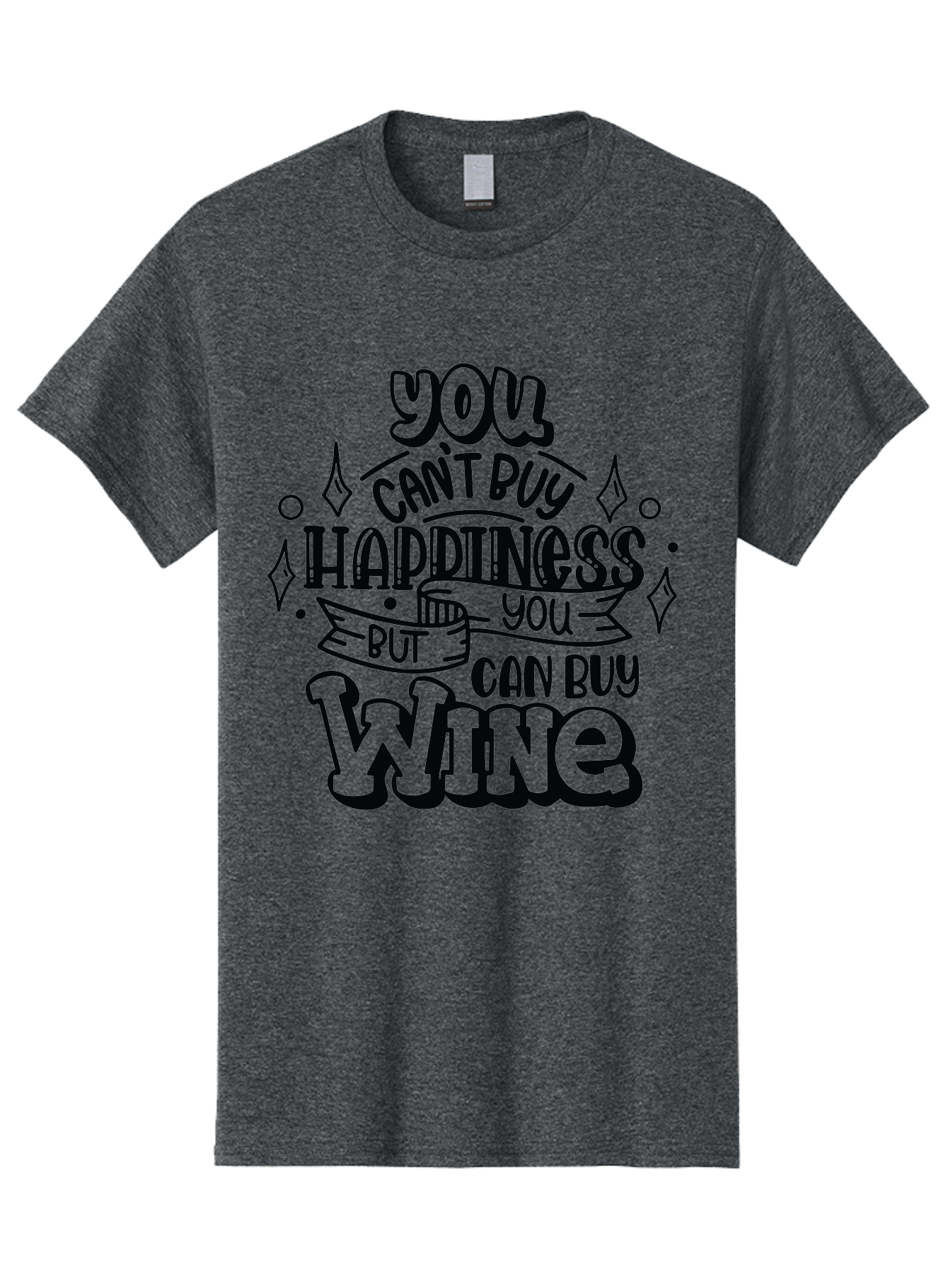 You-Can-T-Buy-Happiness-But-You-Can-Buy-Wine Men'S Graphic Tee, 100% Cotton, Comfortable Casual Summer Wear, Machine Washable, Funny Quote, Wine Lovers, Happiness And Wine, Inspirational Saying, Motivational Phrase, Wine Quote, Humor And Wine, Aad990 29