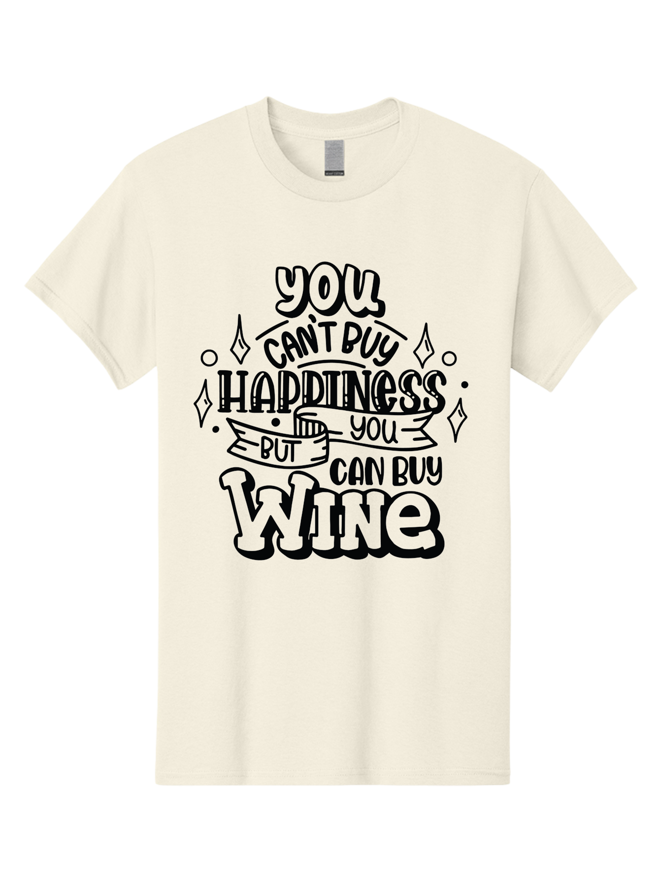 You-Can-T-Buy-Happiness-But-You-Can-Buy-Wine Men'S Graphic Tee, 100% Cotton, Comfortable Casual Summer Wear, Machine Washable, Funny Quote, Wine Lovers, Happiness And Wine, Inspirational Saying, Motivational Phrase, Wine Quote, Humor And Wine, Aad990 19