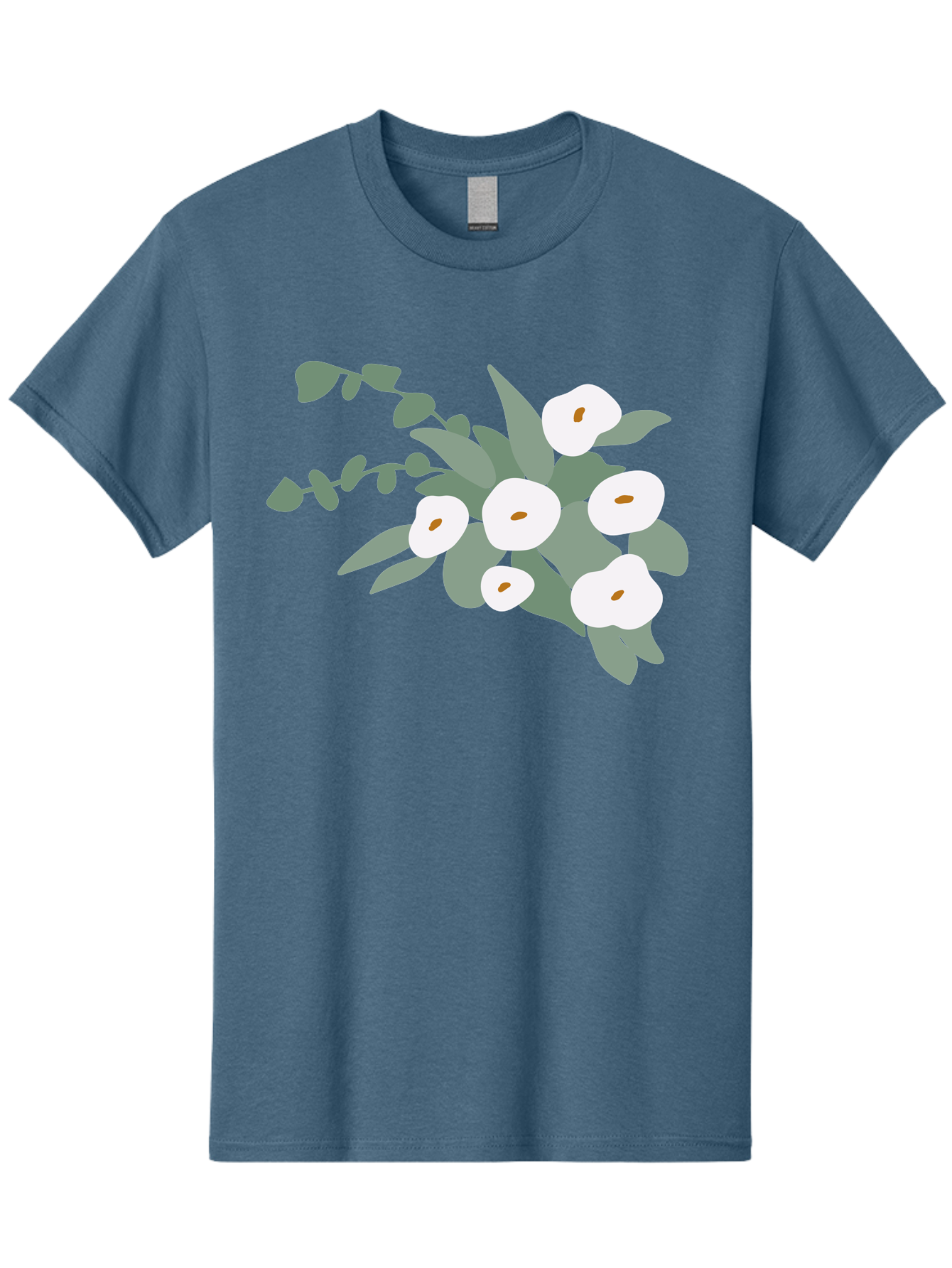 After-Glow Men'S Graphic Tee, 100% Cotton, Comfortable Casual Summer Wear, Machine Washable, Lotus Flowers, White Blooms, Gray Leaves, Spiritual Symbols, Serene Atmosphere, Peaceful Ambiance, Afterlife, Lotus Flower, Gray Graphics Aad992 11