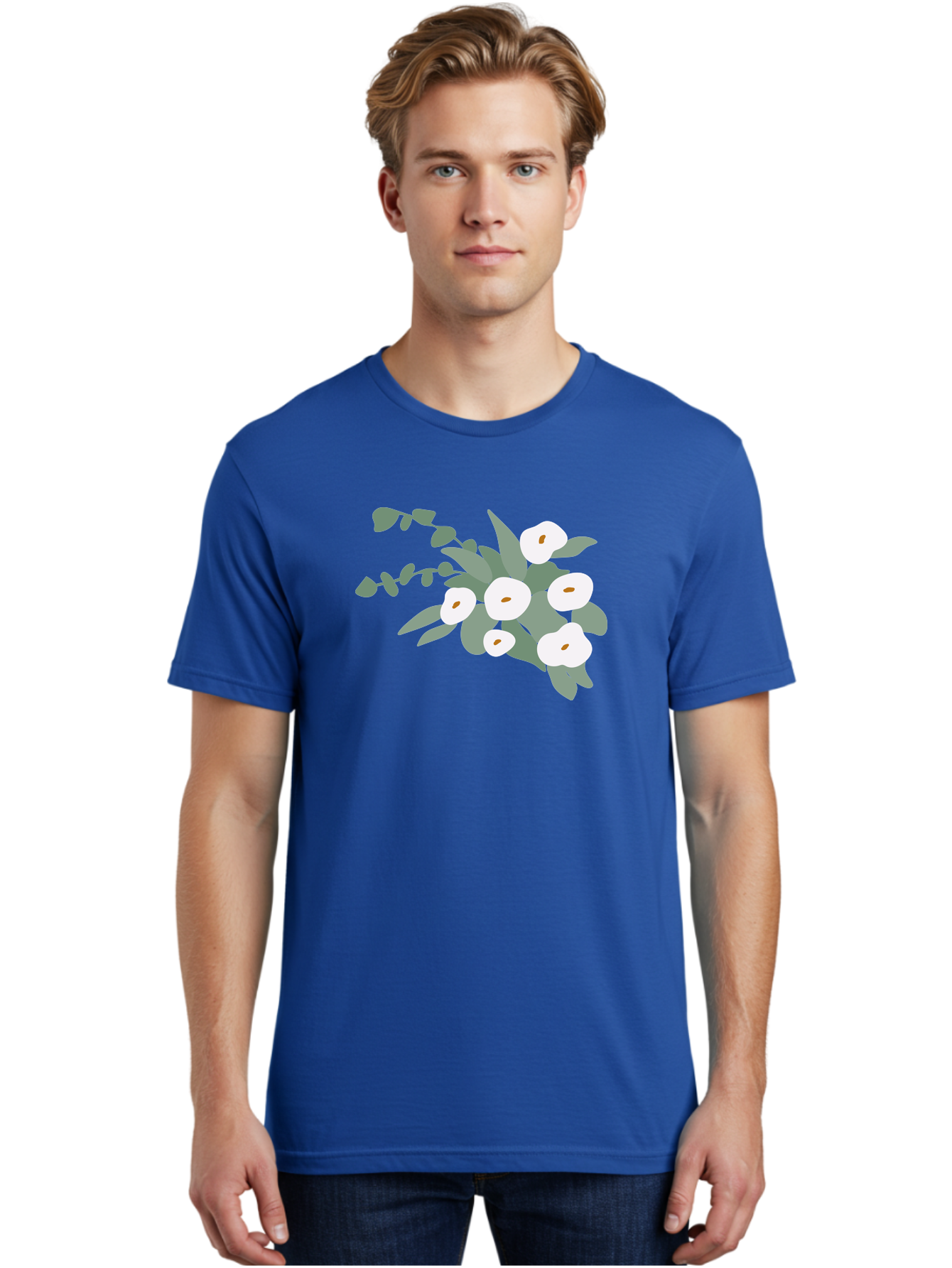 After-Glow Men'S Graphic Tee, 100% Cotton, Comfortable Casual Summer Wear, Machine Washable, Lotus Flowers, White Blooms, Gray Leaves, Spiritual Symbols, Serene Atmosphere, Peaceful Ambiance, Afterlife, Lotus Flower, Gray Graphics Aad992 28