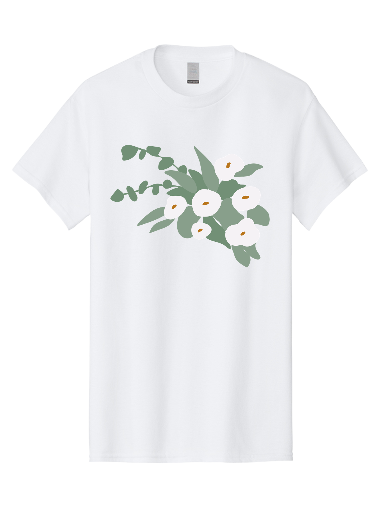 After-Glow Men'S Graphic Tee, 100% Cotton, Comfortable Casual Summer Wear, Machine Washable, Lotus Flowers, White Blooms, Gray Leaves, Spiritual Symbols, Serene Atmosphere, Peaceful Ambiance, Afterlife, Lotus Flower, Gray Graphics Aad992 3