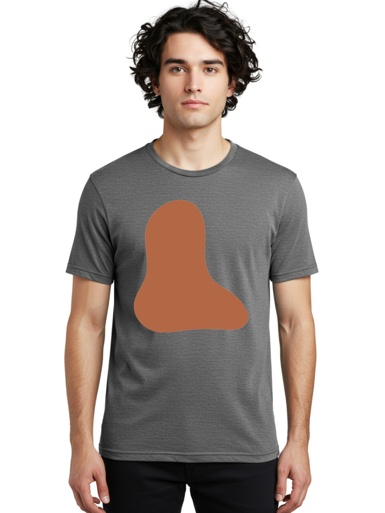 Cashew-Nut Men'S Graphic Tee, 100% Cotton, Comfortable Casual Summer Wear, Machine Washable, Roasted Chicken Leg, Savory Dish, Food Illustration, Cartoon Style, Reddish-Brown Color, Simple Design, Culinary Art Aae002 24