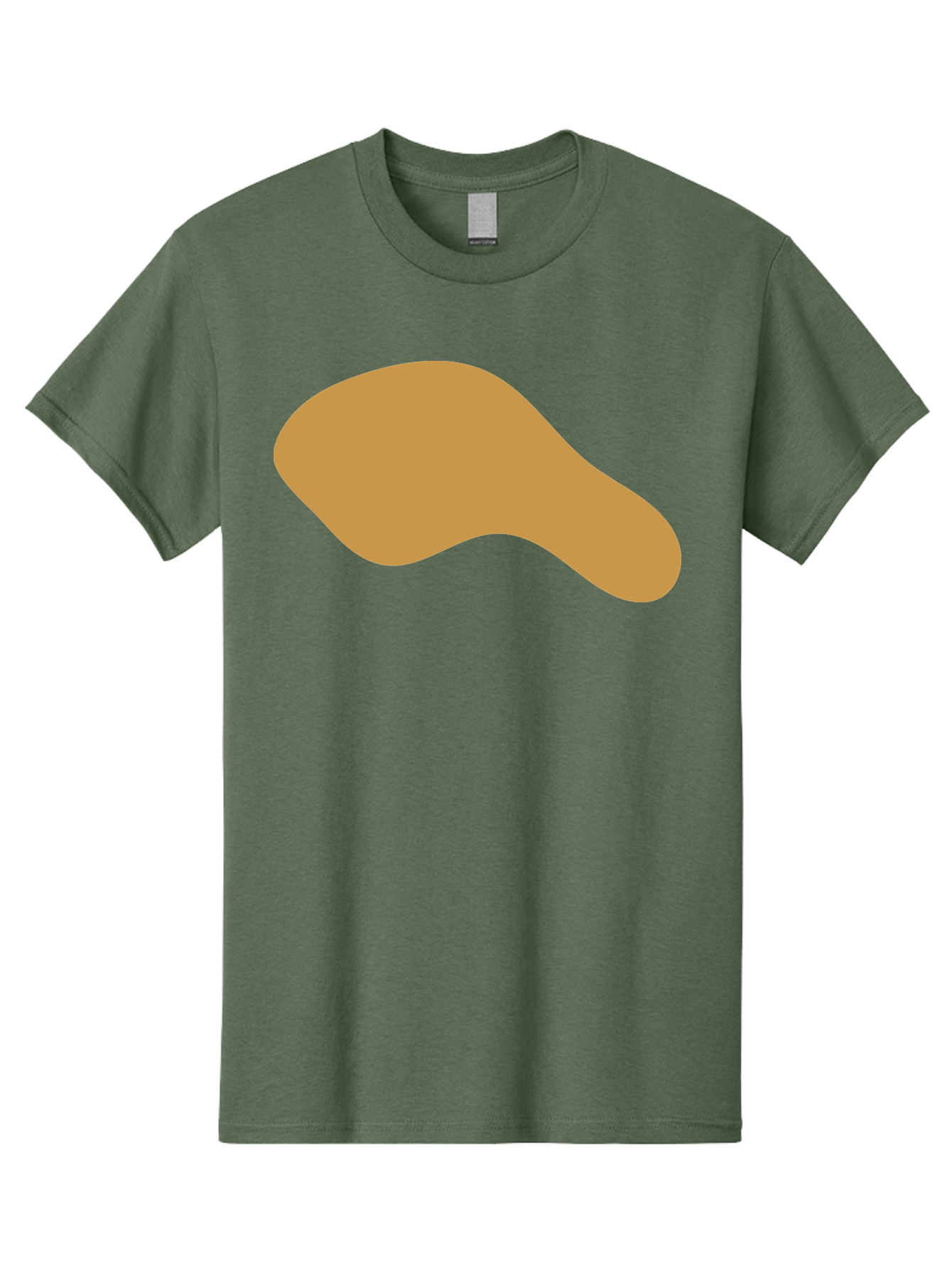 Chicken-Drumstick Men'S Graphic Tee, 100% Cotton, Comfortable Casual Summer Wear, Machine Washable, Fried Chicken, Chicken Leg, Food Illustration, Abstract Shape, Brown Color, Simple Design, Digital Art, Culinary Theme Aae003 17