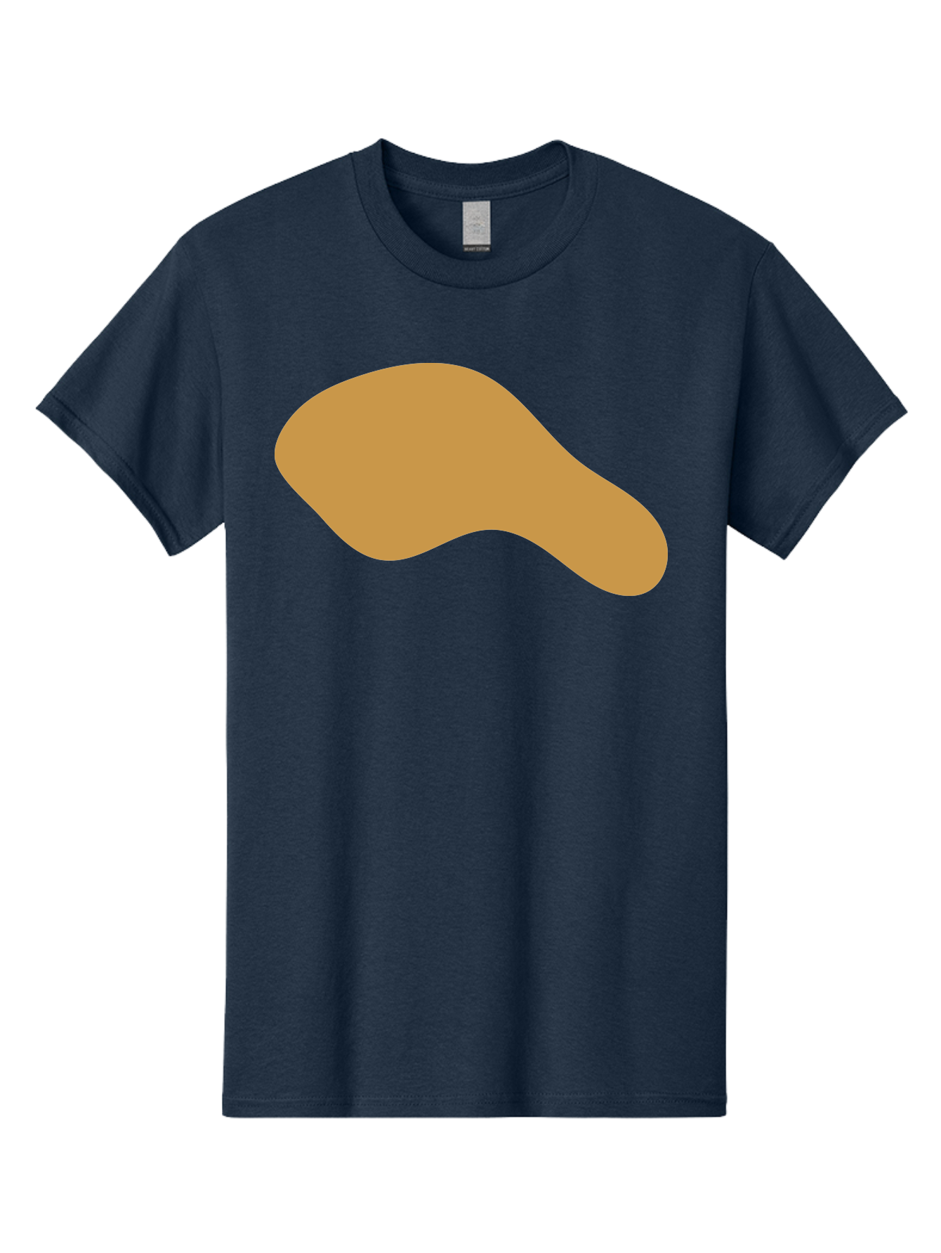 Chicken-Drumstick Men'S Graphic Tee, 100% Cotton, Comfortable Casual Summer Wear, Machine Washable, Fried Chicken, Chicken Leg, Food Illustration, Abstract Shape, Brown Color, Simple Design, Digital Art, Culinary Theme Aae003 5