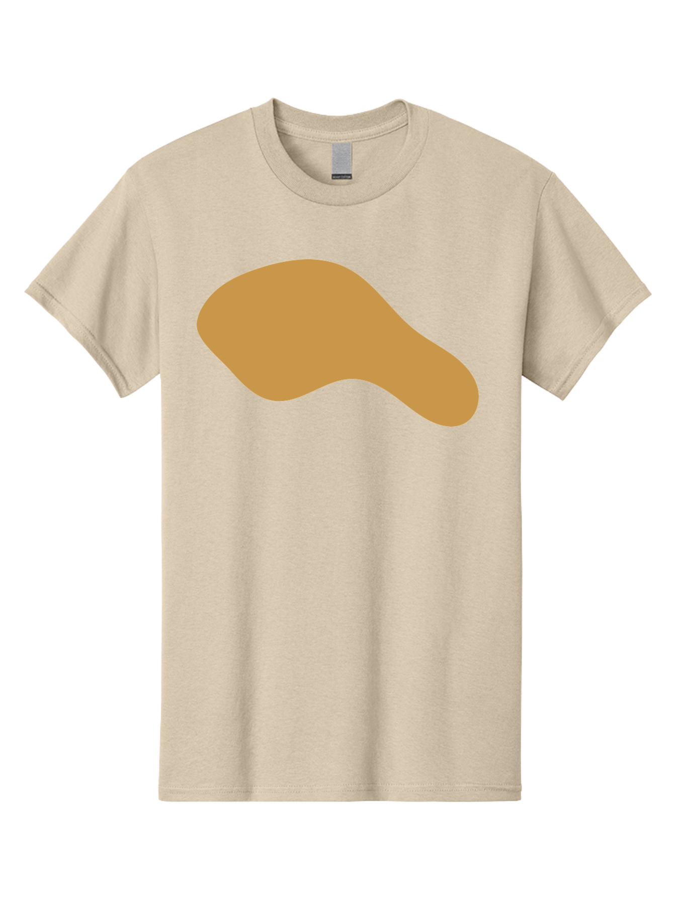 Chicken-Drumstick Men'S Graphic Tee, 100% Cotton, Comfortable Casual Summer Wear, Machine Washable, Fried Chicken, Chicken Leg, Food Illustration, Abstract Shape, Brown Color, Simple Design, Digital Art, Culinary Theme Aae003 15