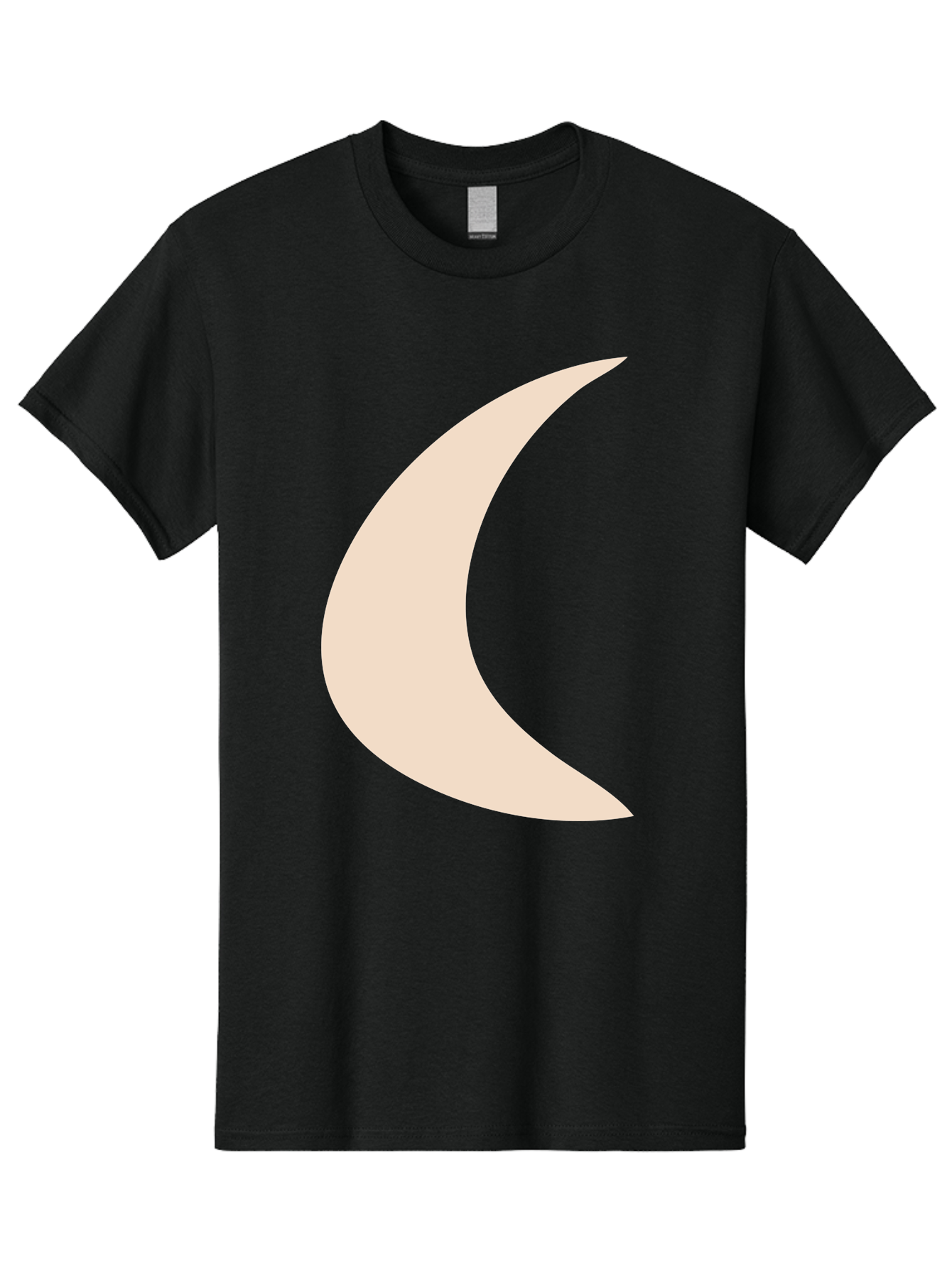Crescent-Moon Men'S Graphic Tee, 100% Cotton, Comfortable Casual Summer Wear, Machine Washable, Crescent Moon, Pale Moon Shape, Simple Graphics, Minimalist Design, Moon Symbol, Digital Illustration, Abstract Shapes Aae007 15