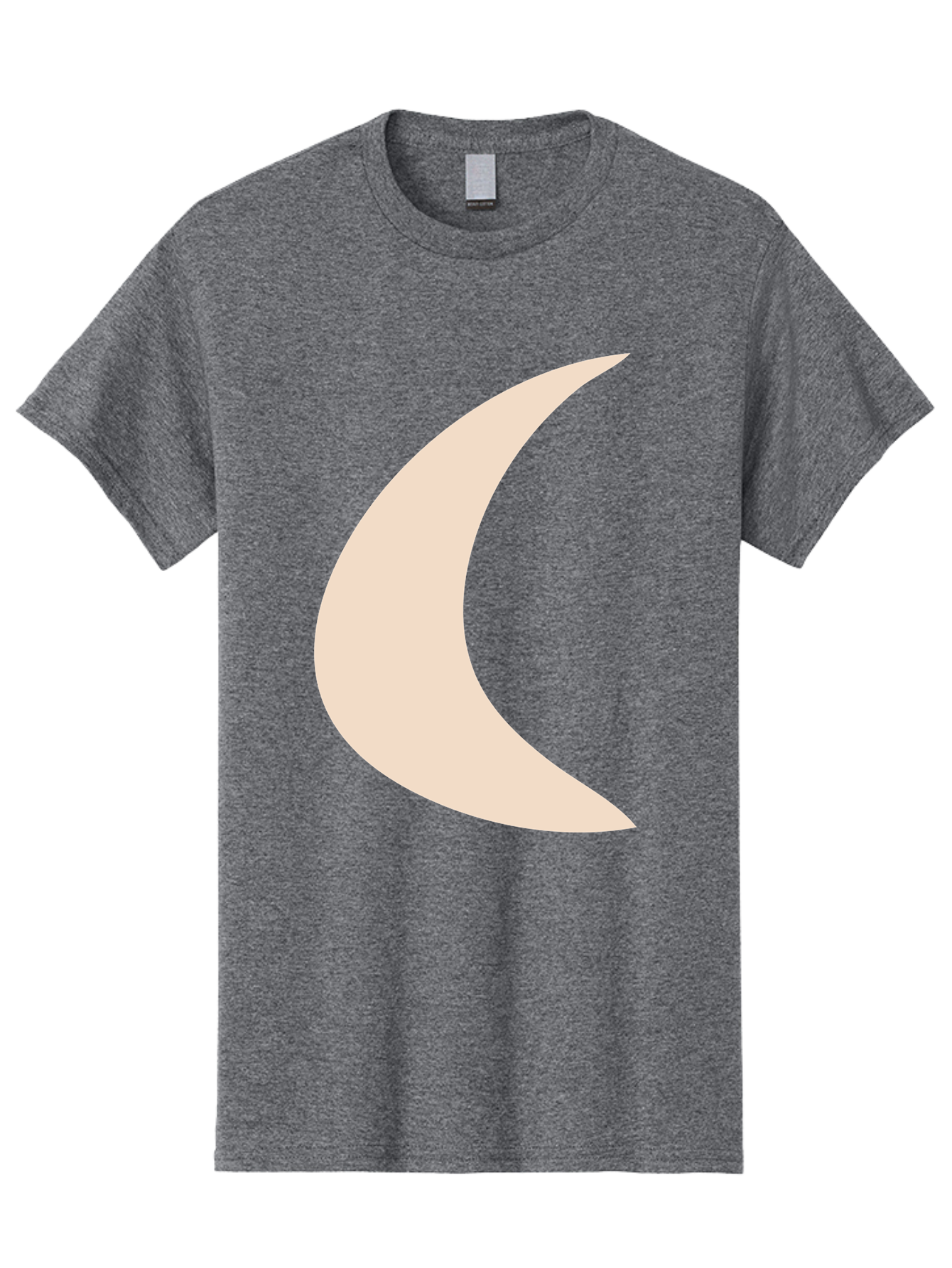 Crescent-Moon Men'S Graphic Tee, 100% Cotton, Comfortable Casual Summer Wear, Machine Washable, Crescent Moon, Pale Moon Shape, Simple Graphics, Minimalist Design, Moon Symbol, Digital Illustration, Abstract Shapes Aae007 11