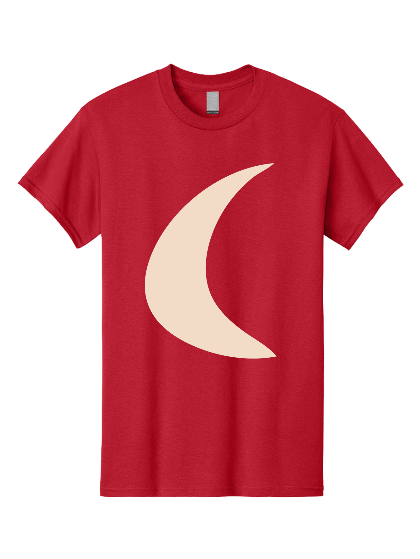 Crescent-Moon Men'S Graphic Tee, 100% Cotton, Comfortable Casual Summer Wear, Machine Washable, Crescent Moon, Pale Moon Shape, Simple Graphics, Minimalist Design, Moon Symbol, Digital Illustration, Abstract Shapes Aae007 17