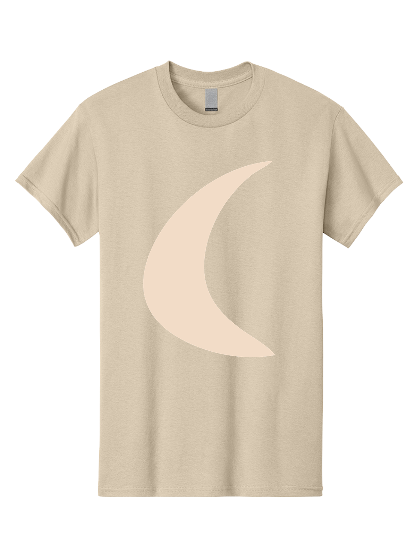 Crescent-Moon Men'S Graphic Tee, 100% Cotton, Comfortable Casual Summer Wear, Machine Washable, Crescent Moon, Pale Moon Shape, Simple Graphics, Minimalist Design, Moon Symbol, Digital Illustration, Abstract Shapes Aae007 19