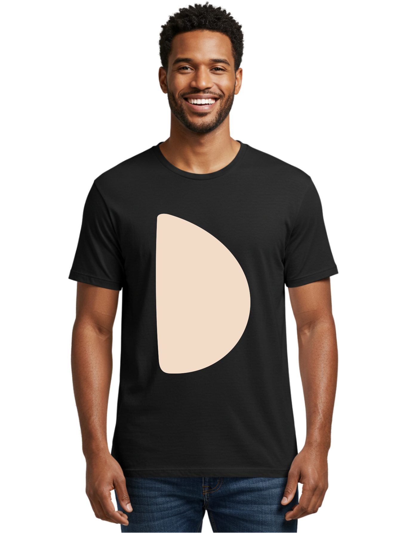 D Men'S Graphic Tee, 100% Cotton, Comfortable Casual Summer Wear, Machine Washable, Pacman Character, Simple Design, Minimalist Art, Beige Color, Retro Gaming, Iconic Symbol, Classic Video Game Aae009 6