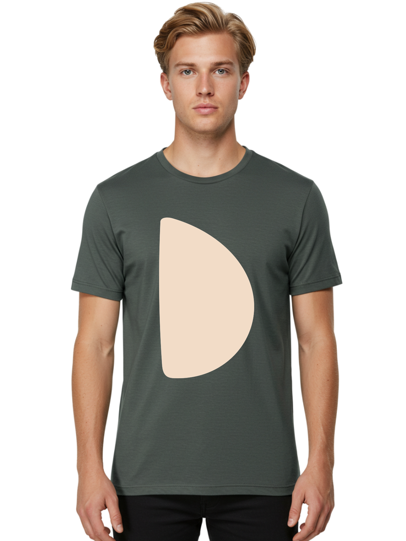 D Men'S Graphic Tee, 100% Cotton, Comfortable Casual Summer Wear, Machine Washable, Pacman Character, Simple Design, Minimalist Art, Beige Color, Retro Gaming, Iconic Symbol, Classic Video Game Aae009 12