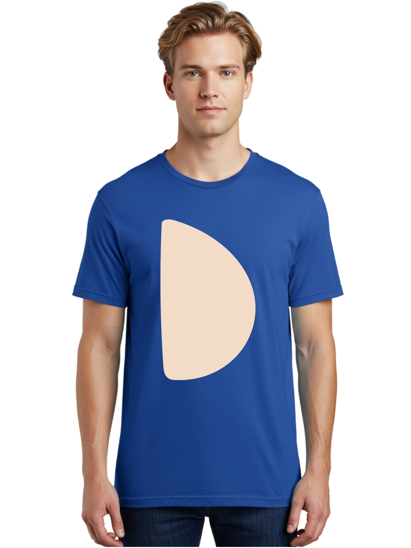 D Men'S Graphic Tee, 100% Cotton, Comfortable Casual Summer Wear, Machine Washable, Pacman Character, Simple Design, Minimalist Art, Beige Color, Retro Gaming, Iconic Symbol, Classic Video Game Aae009 28