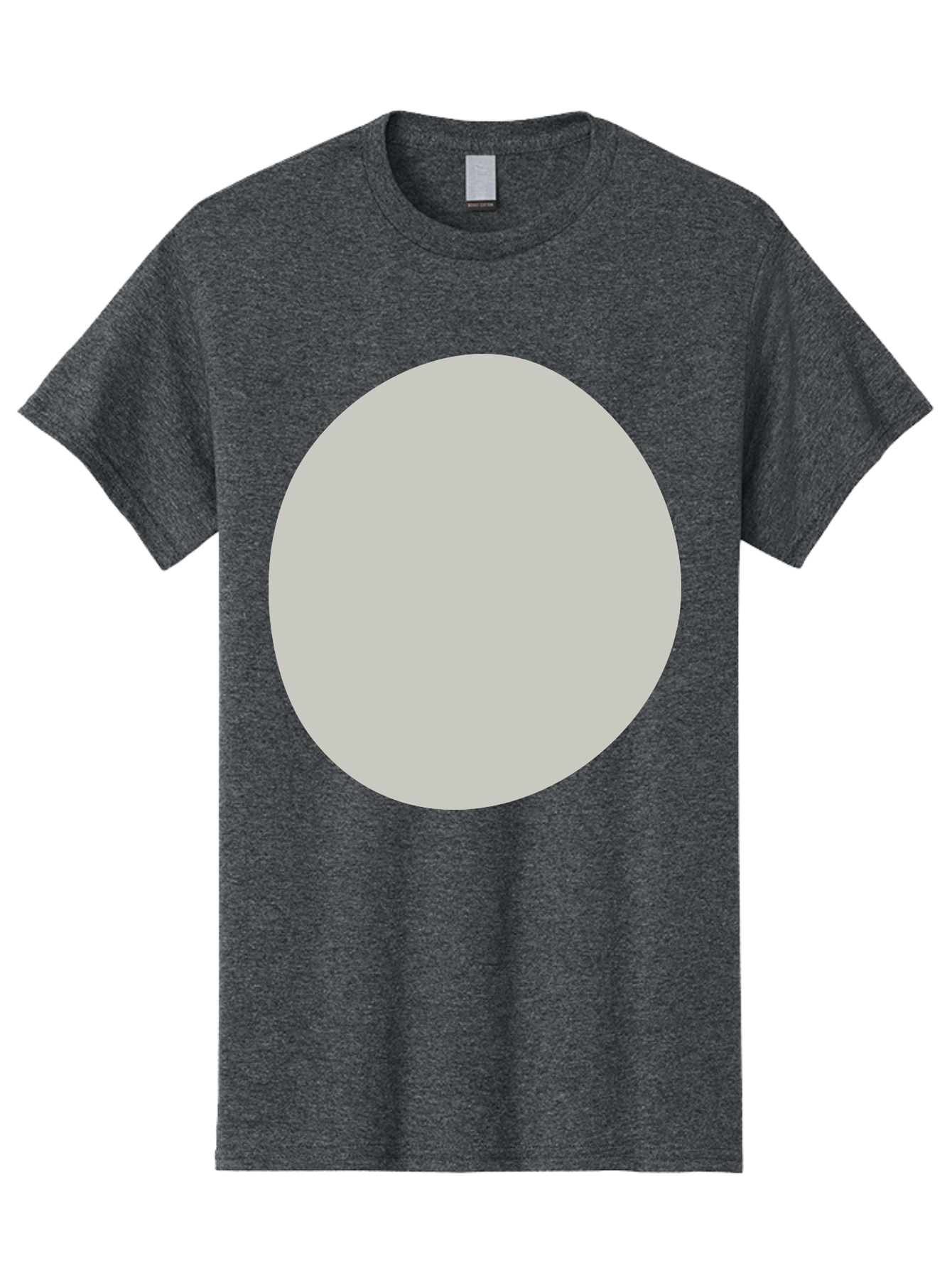 Gray-Circle Men'S Graphic Tee, 100% Cotton, Comfortable Casual Summer Wear, Machine Washable, Gray Circle, Simple Shape, Minimalist Design, Abstract Art, Geometric Figure, Modern Aesthetic, Clean Lines Aae023 1