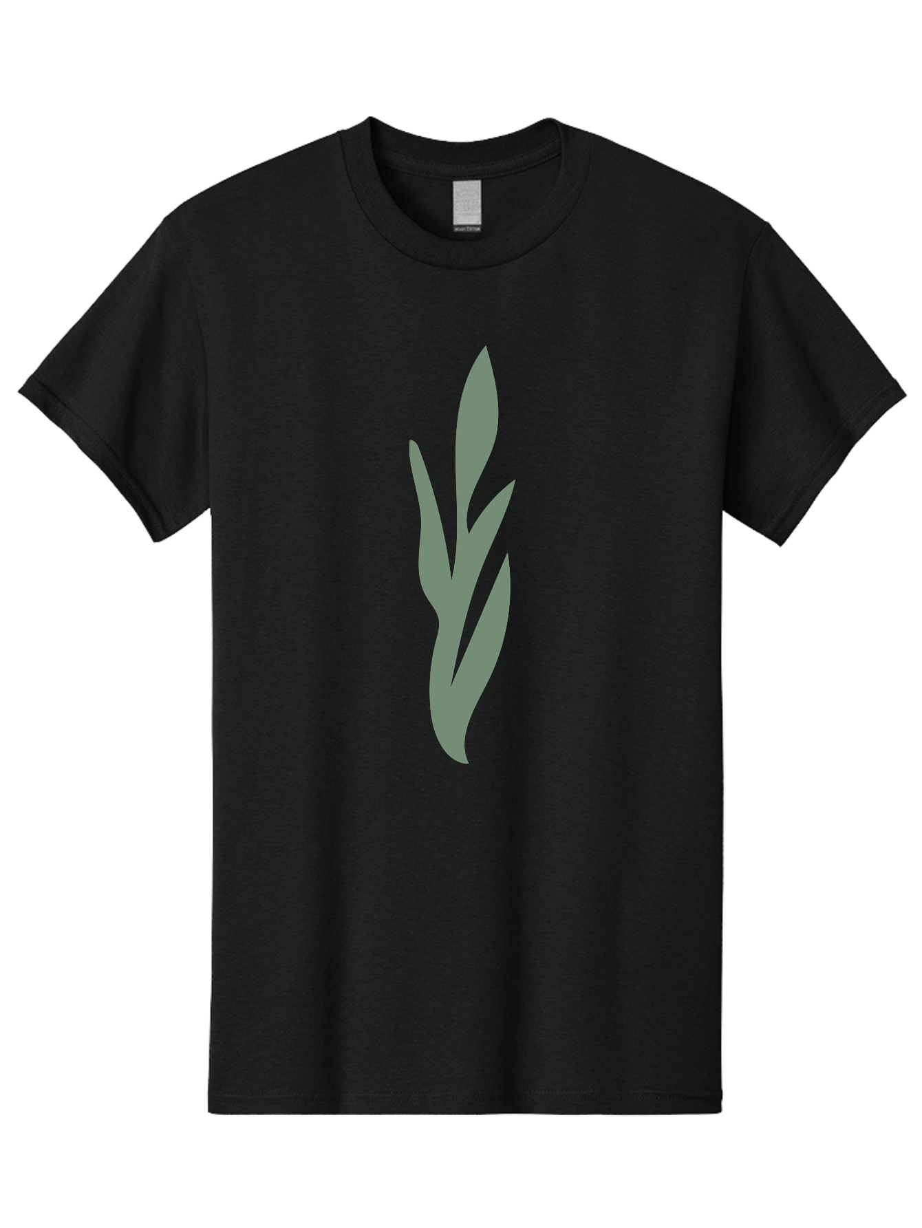 Gray-Leaves Men'S Graphic Tee, 100% Cotton, Comfortable Casual Summer Wear, Machine Washable, Gray Leaves, Simple Graphics, Minimal Design, Green Background, Leafy Silhouette, Abstract Art, Modern Graphic Aae024 25