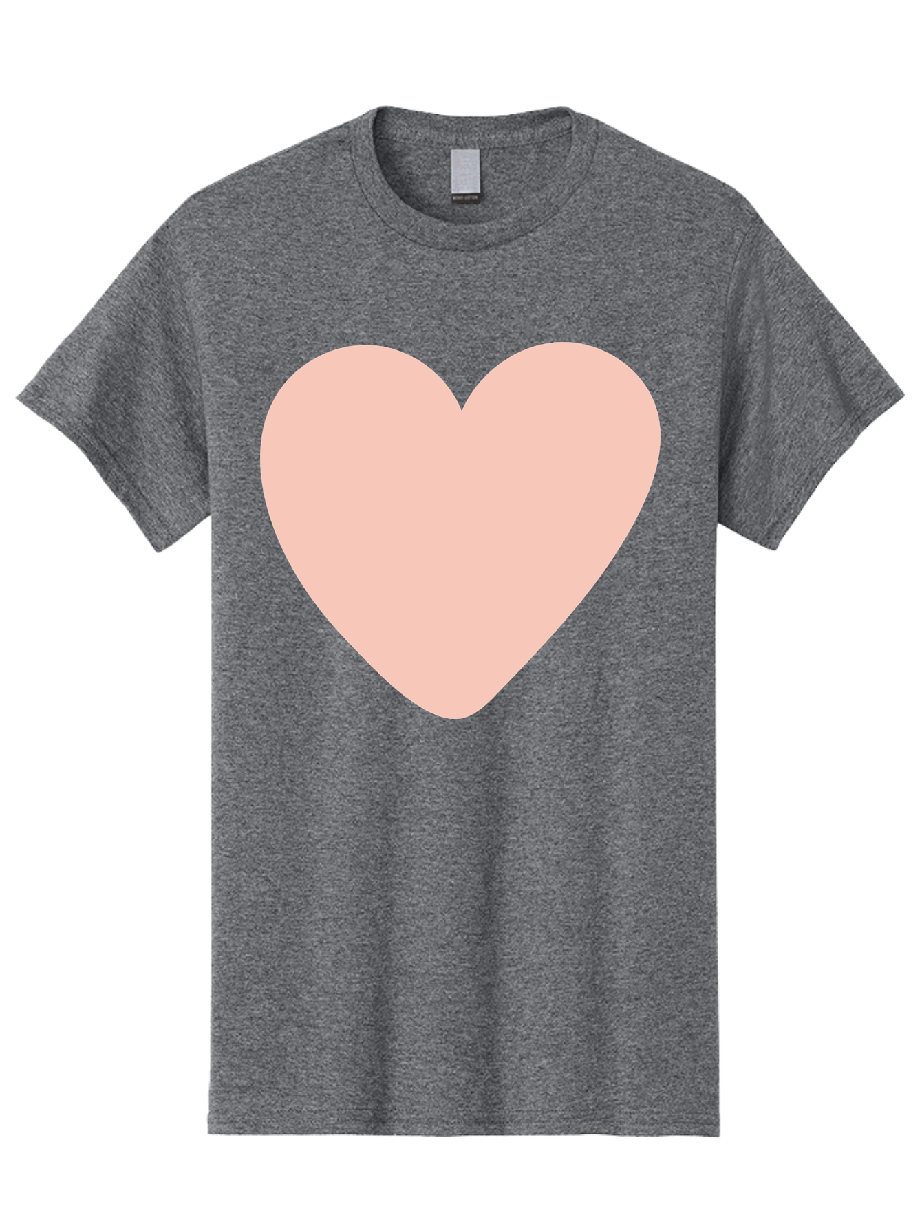 Heart Men'S Graphic Tee, 100% Cotton, Comfortable Casual Summer Wear, Machine Washable, Heart Symbol, Love Icon, Pink Heart, Digital Art, Minimalist Design, Simple Shape, Heart Illustration, Love Symbol Aae025 5