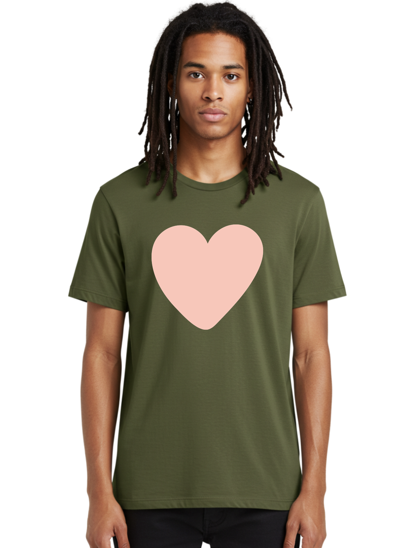 Heart Men'S Graphic Tee, 100% Cotton, Comfortable Casual Summer Wear, Machine Washable, Heart Symbol, Love Icon, Pink Heart, Digital Art, Minimalist Design, Simple Shape, Heart Illustration, Love Symbol Aae025 14