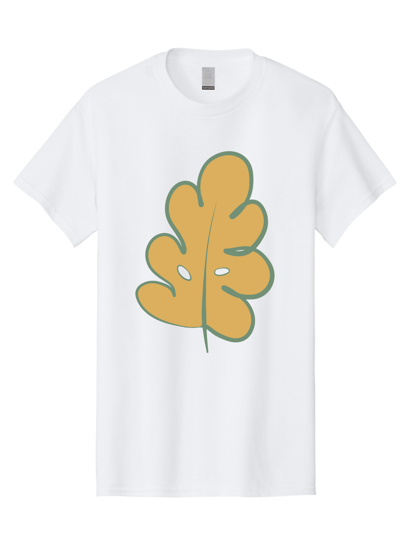 Oak-Leaf Men'S Graphic Tee, 100% Cotton, Comfortable Casual Summer Wear, Machine Washable, Oak Leaf, Cartoon Leaf, Autumn Foliage, Fall Colors, Nature Illustration, Simple Graphic, Leaf Design, Orange Leaf Aae034 9