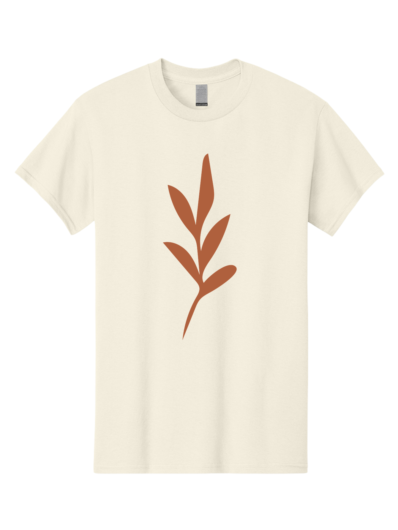 Olive-Branch Men'S Graphic Tee, 100% Cotton, Comfortable Casual Summer Wear, Machine Washable, Red Leaves, Leafy Branch, Minimalist Design, Simple Graphics, Red Foliage, Leaf Silhouette, Natural Elements, Graphic Art Aae035 3