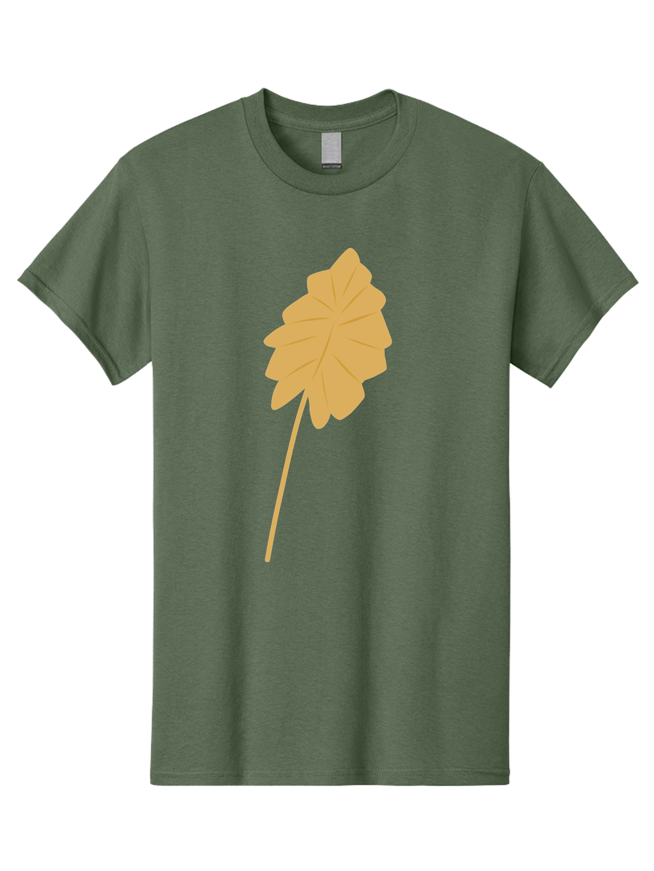 Orange-Leaf Men'S Graphic Tee, 100% Cotton, Comfortable Casual Summer Wear, Machine Washable, Golden Leaf, Simple Design, Autumn Symbol, Nature Icon, Vibrant Yellow, Leaf Illustration, Digital Art Aae036 7