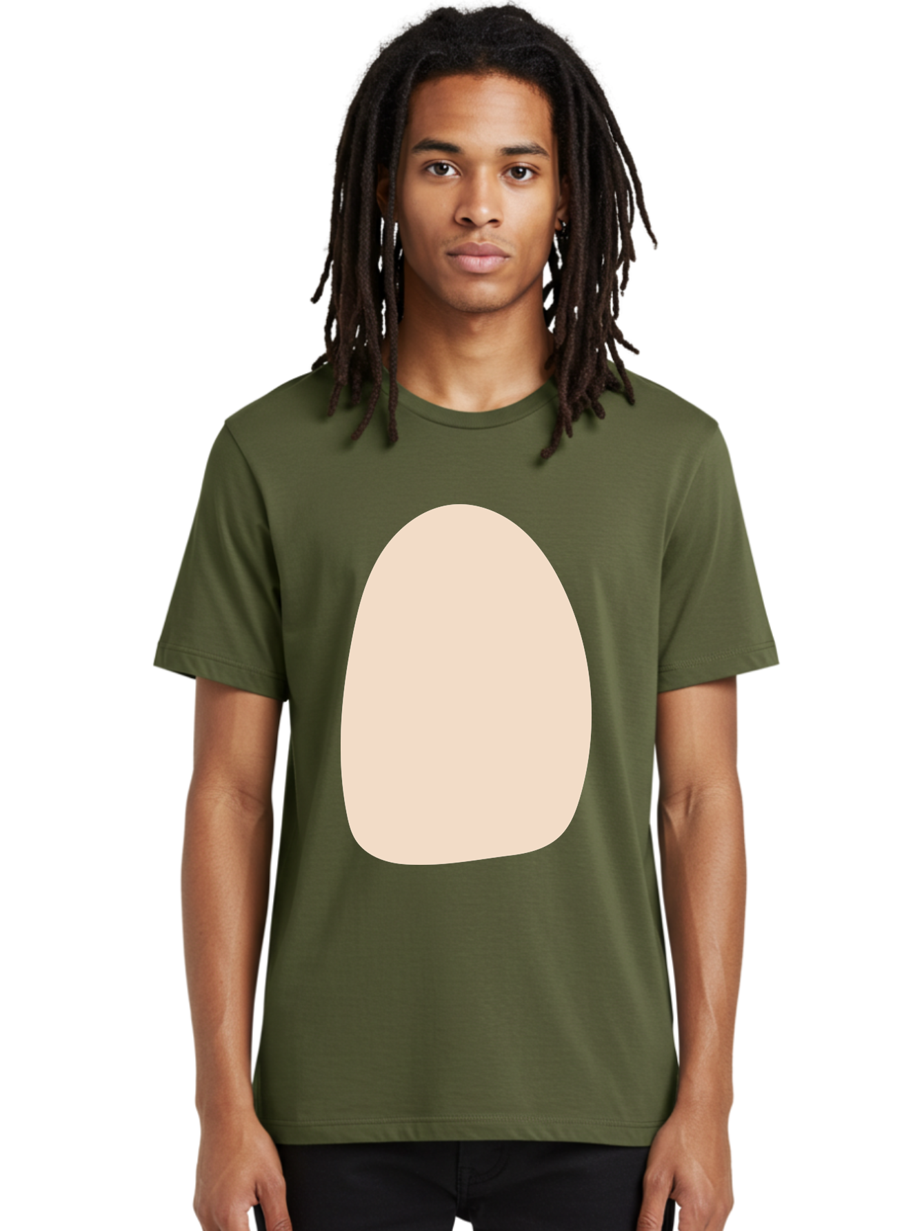 Oval-Shape-1 Men'S Graphic Tee, 100% Cotton, Comfortable Casual Summer Wear, Machine Washable, Oval Shape, Soft Peach Color, Minimalist Design, Simple Graphic, Abstract Shape, Modern Art Aae037 30
