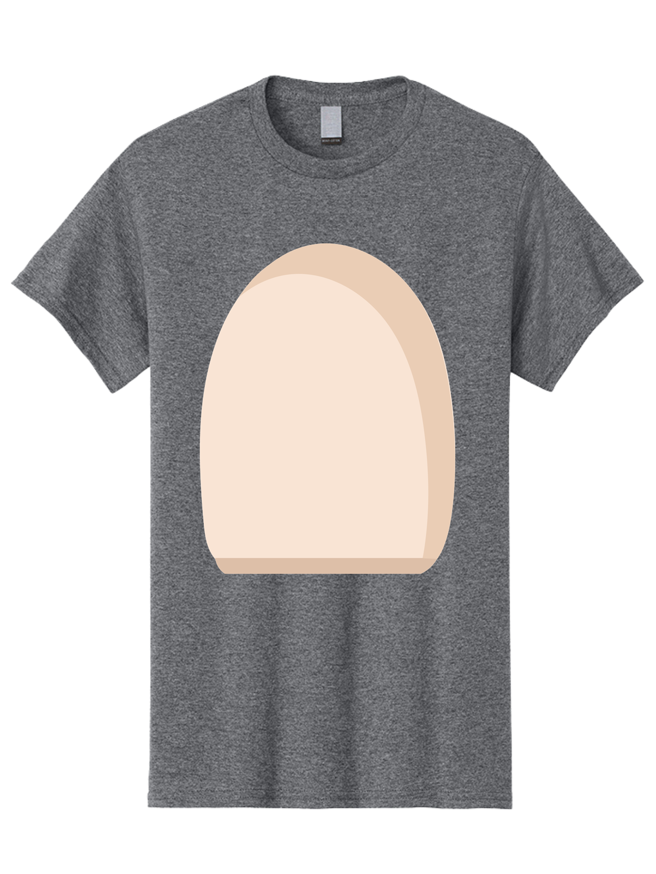 Oval-Shape-2 Men'S Graphic Tee, 100% Cotton, Comfortable Casual Summer Wear, Machine Washable, Oval Shape, Egg Shape, Simple Design, Minimalist Art, Beige Color, Soft Graphics, Abstract Form, Digital Illustration Aae038 5