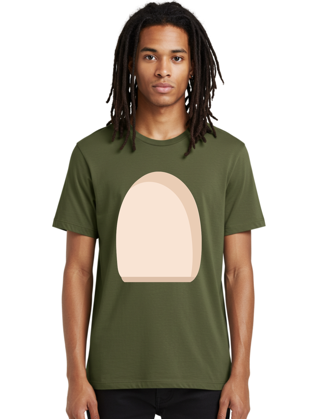 Oval-Shape-2 Men'S Graphic Tee, 100% Cotton, Comfortable Casual Summer Wear, Machine Washable, Oval Shape, Egg Shape, Simple Design, Minimalist Art, Beige Color, Soft Graphics, Abstract Form, Digital Illustration Aae038 12