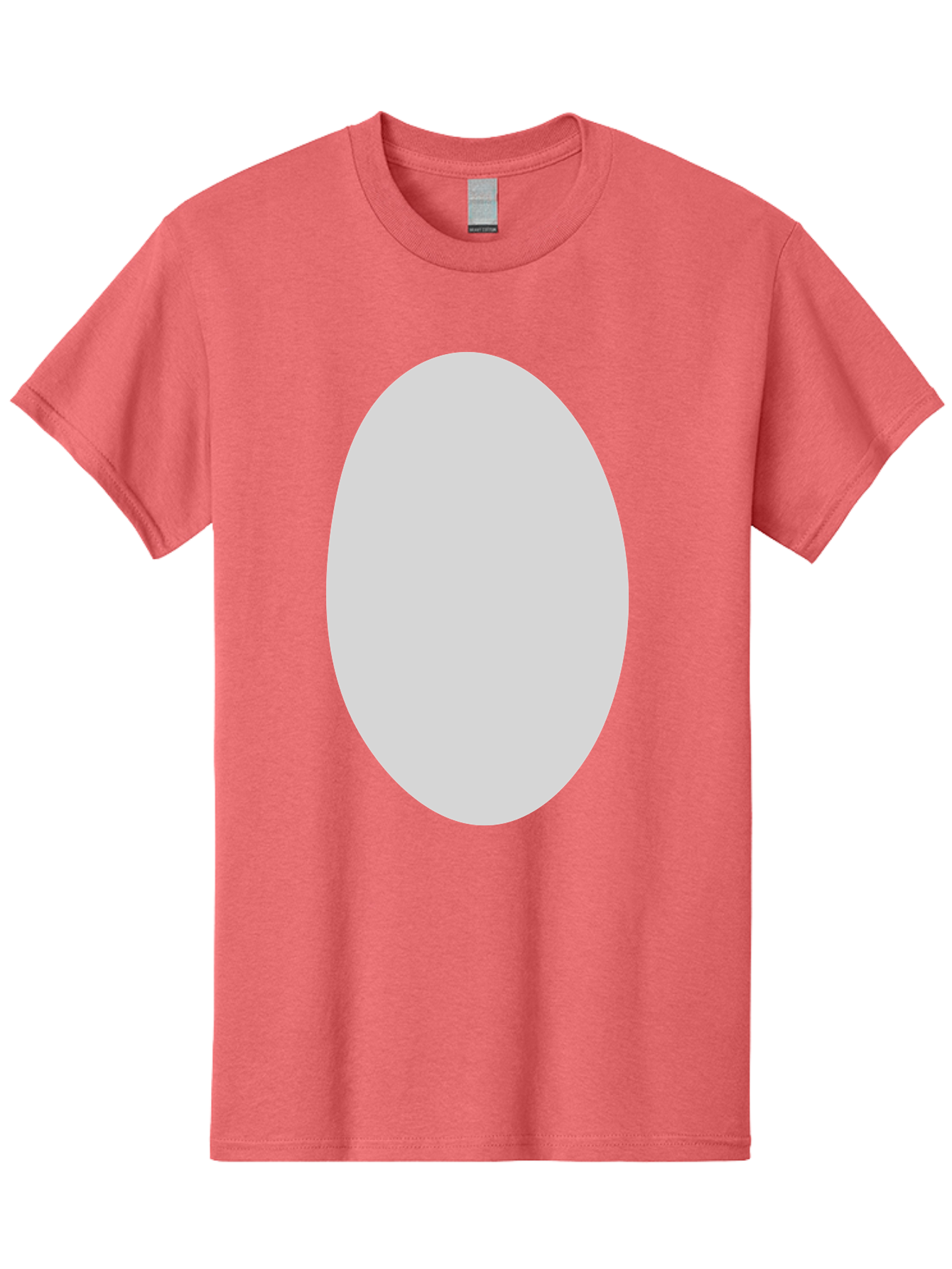 Oval Men'S Graphic Tee, 100% Cotton, Comfortable Casual Summer Wear, Machine Washable, White Oval Shape, Simple Design, Minimalist Art, Geometric Figure, Abstract Element, Clean Lines, Modern Aesthetic Aae040 29