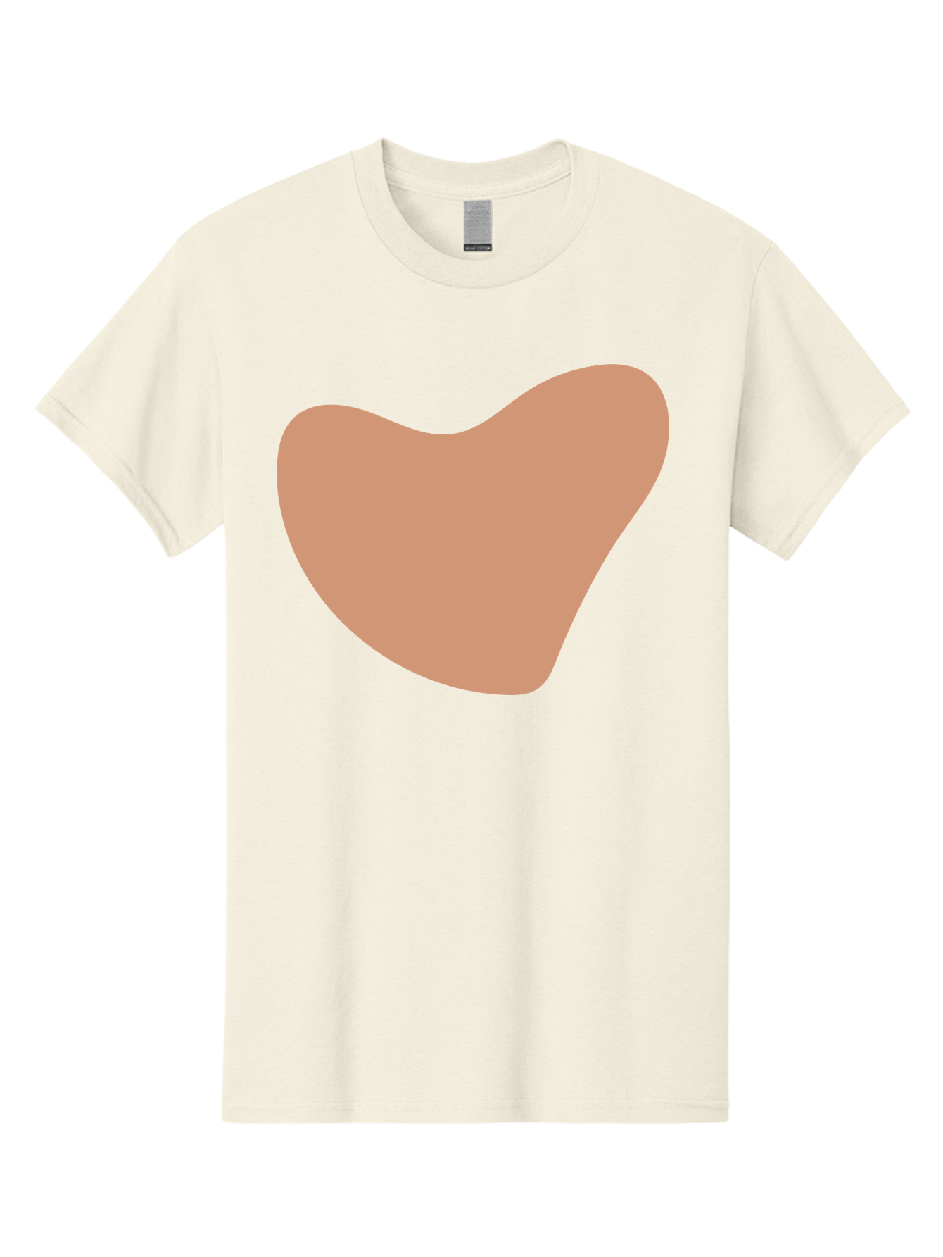 Pink-Shape Men'S Graphic Tee, 100% Cotton, Comfortable Casual Summer Wear, Machine Washable, Peach-Colored Shape, Smooth Texture, Abstract Design, Minimalist Art, Modern Graphic, Simple Form Aae042 21