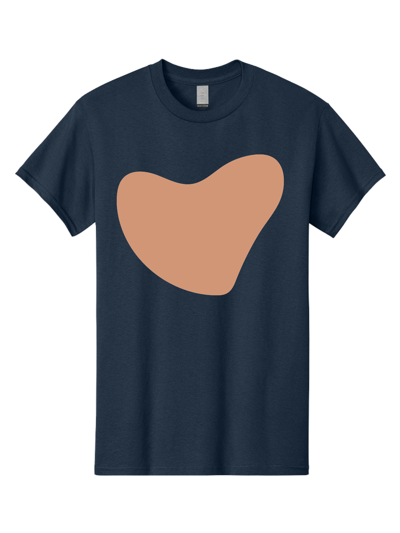 Pink-Shape Men'S Graphic Tee, 100% Cotton, Comfortable Casual Summer Wear, Machine Washable, Peach-Colored Shape, Smooth Texture, Abstract Design, Minimalist Art, Modern Graphic, Simple Form Aae042 7