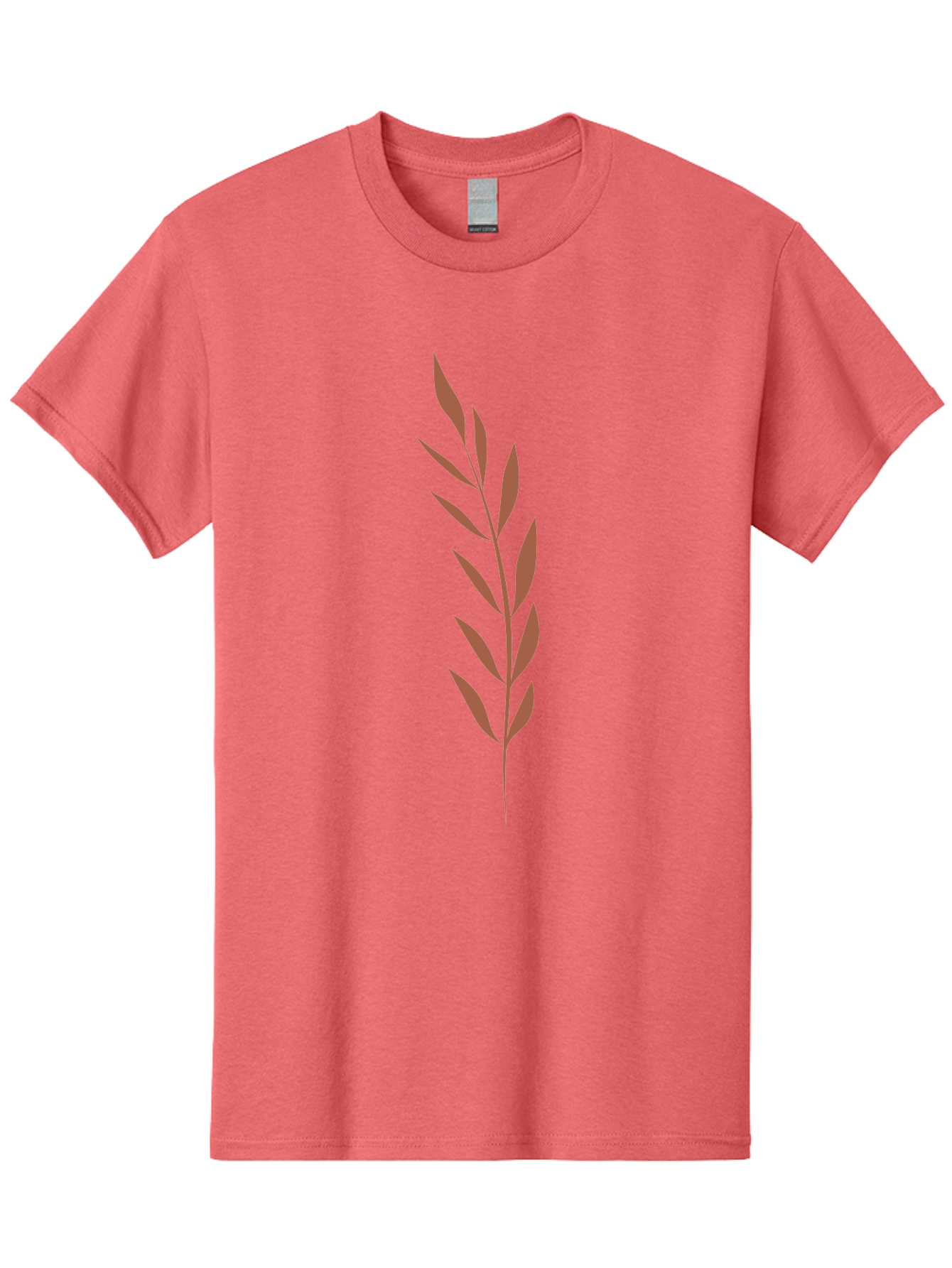 Red-Leaves-1 Men'S Graphic Tee, 100% Cotton, Comfortable Casual Summer Wear, Machine Washable, Red Leafy Branch, Simple Graphic, Leafy Design, Minimalist Art, Bold Red, Floral Element, Modern Illustration Aae047 21