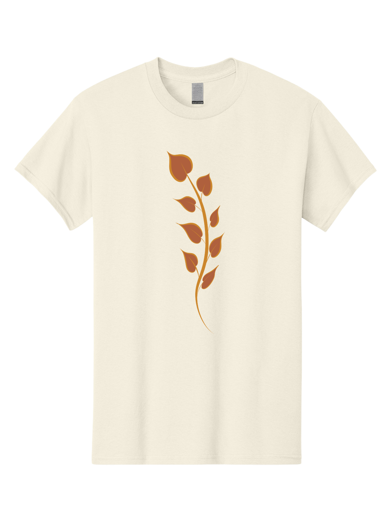 Red-Leaves-Stem Men'S Graphic Tee, 100% Cotton, Comfortable Casual Summer Wear, Machine Washable, Red Stem, Red Leaves, Simple Design, Digital Illustration, Botanical Art, Minimalist Style, Leaf Pattern, Graphic Element Aae048 11